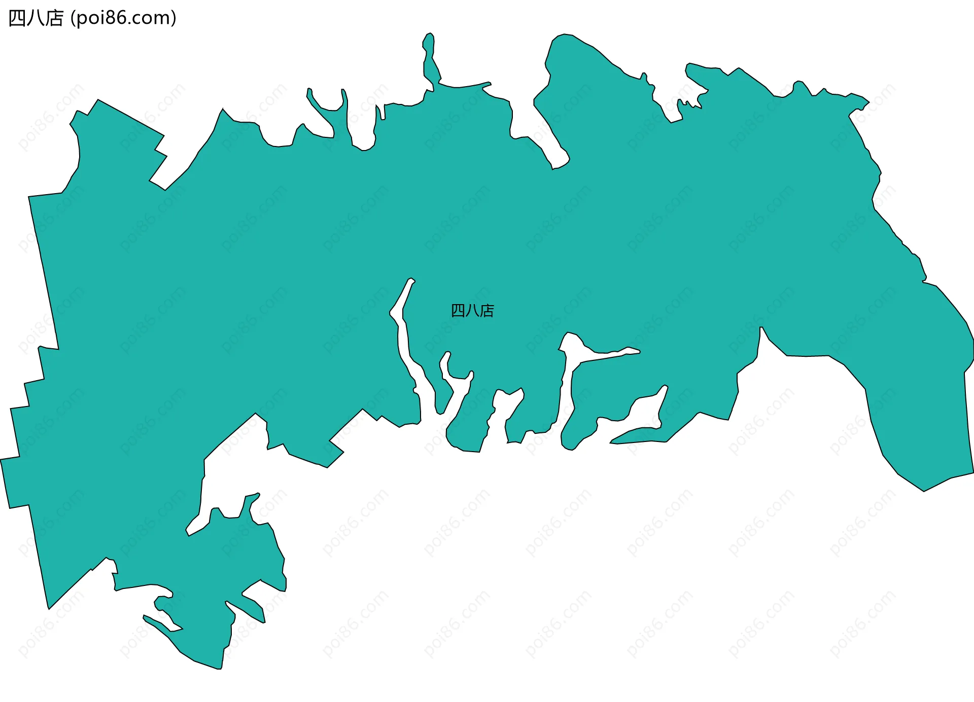 四八店边界地图