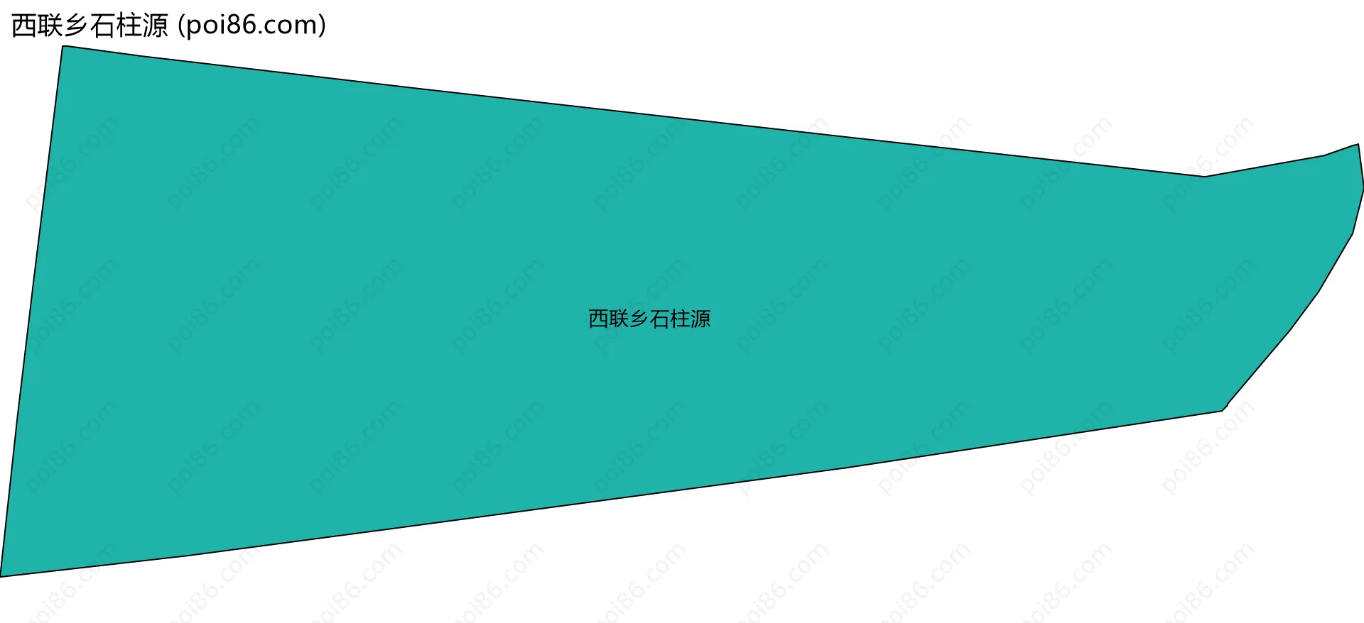 西联乡石柱源边界地图