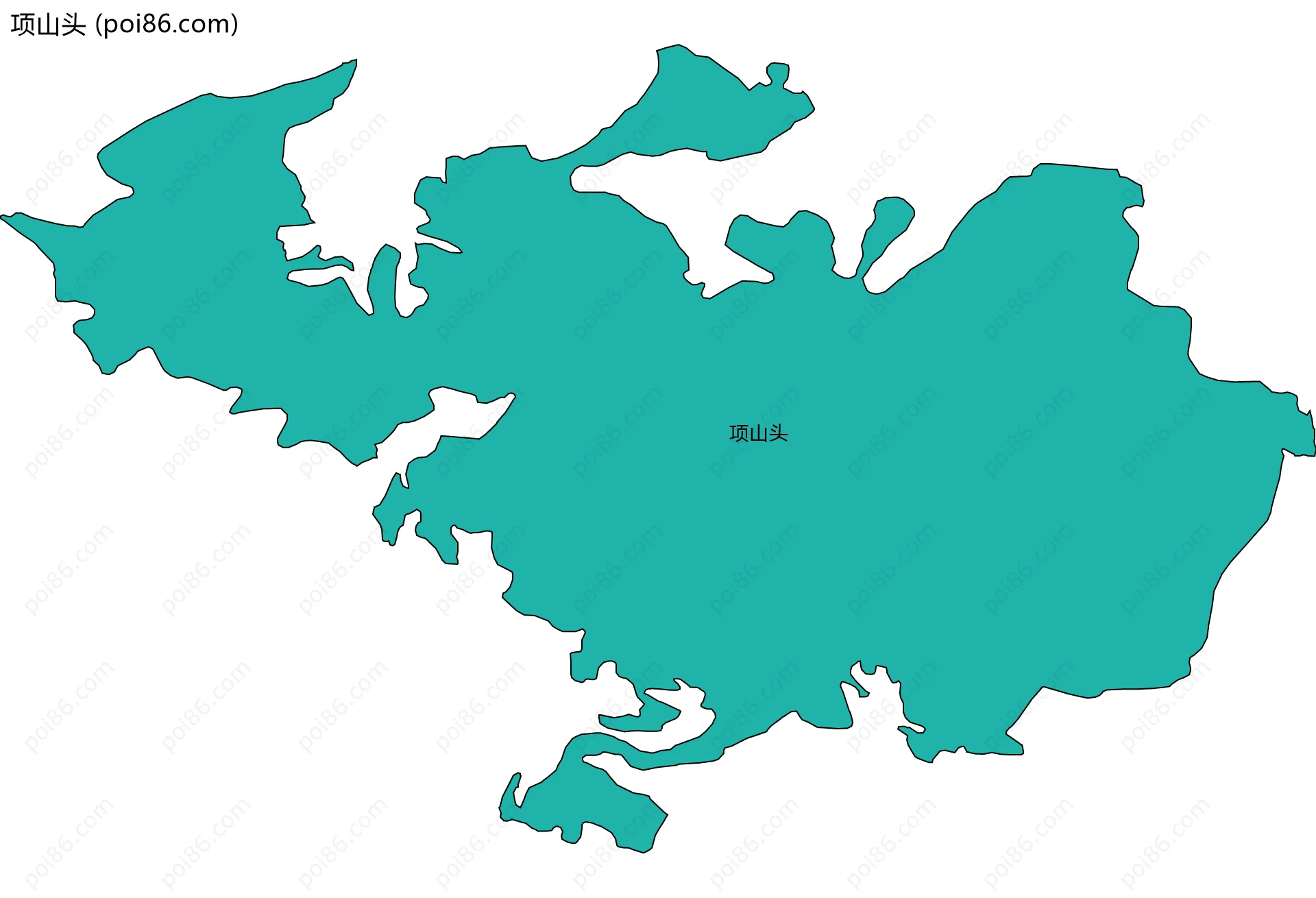 项山头边界地图