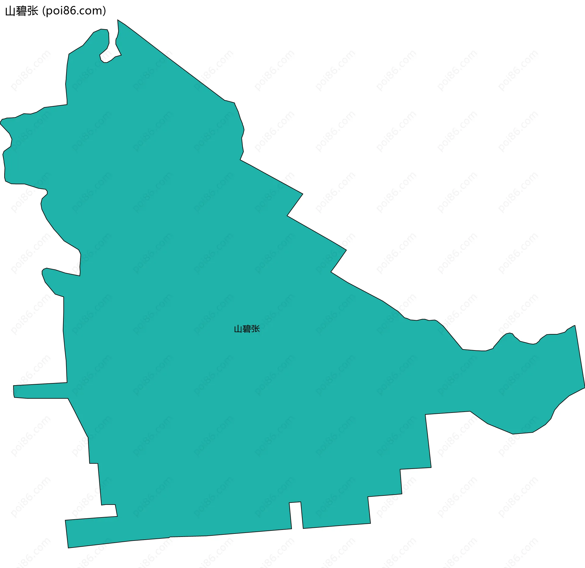 山碧张边界地图