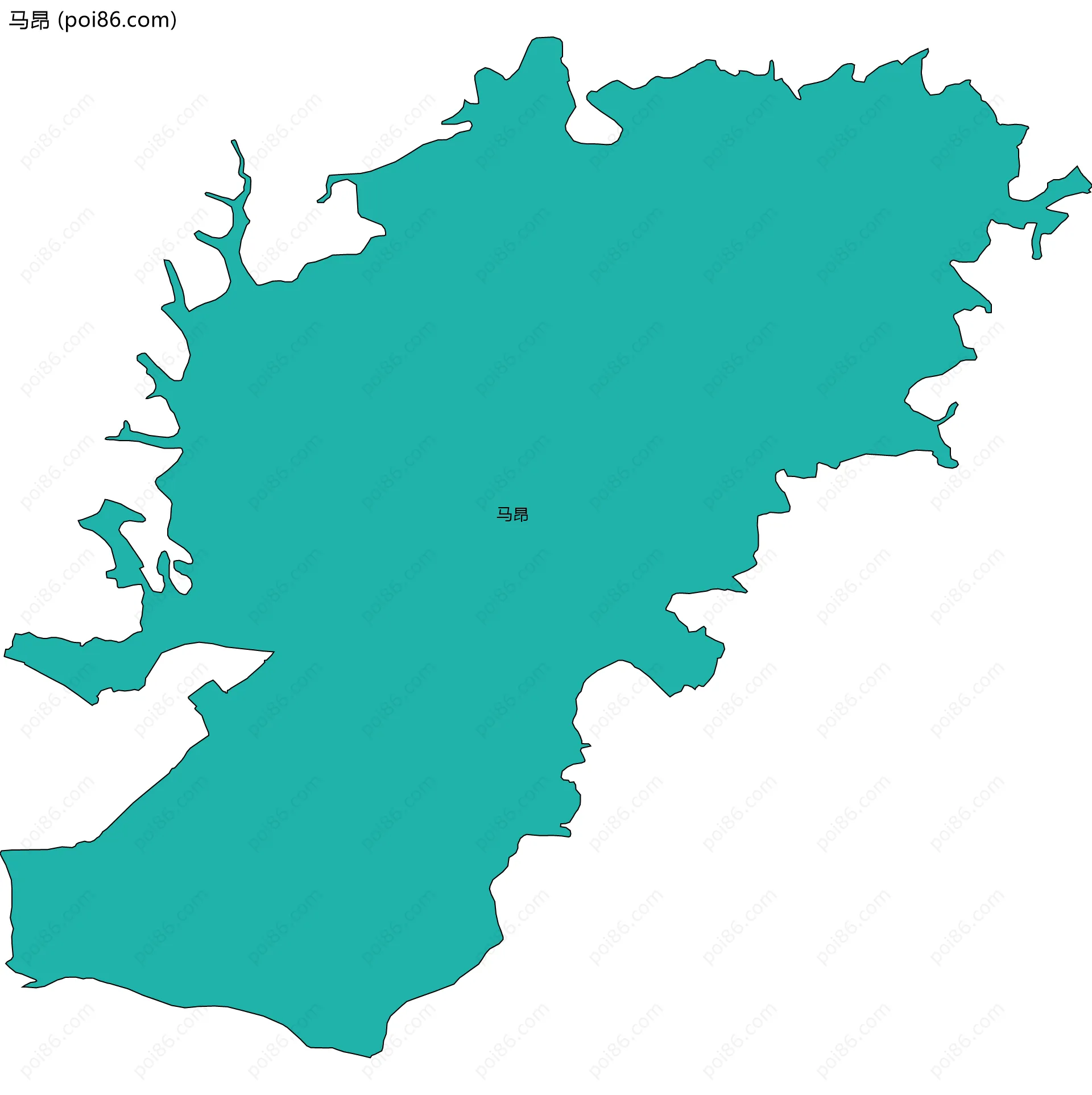 马昂边界地图