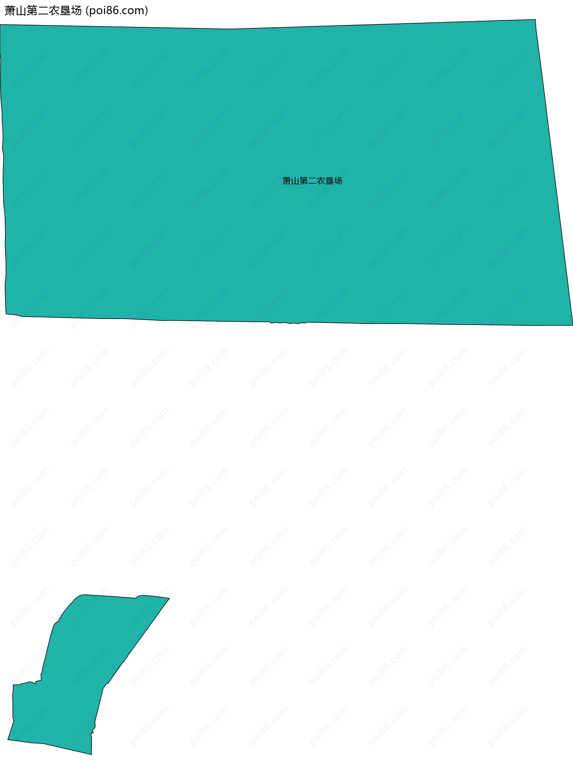 萧山第二农垦场边界地图