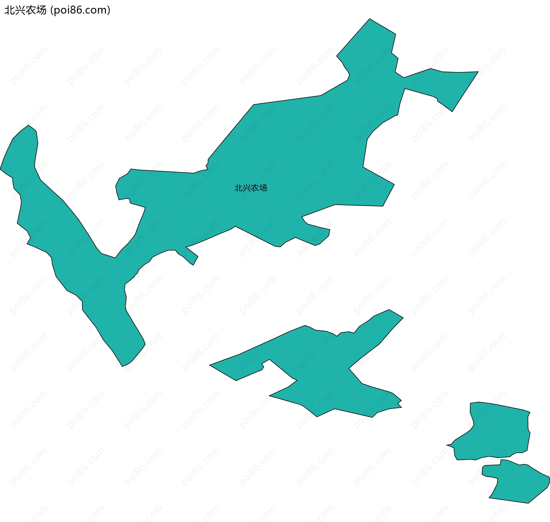 北兴农场边界地图