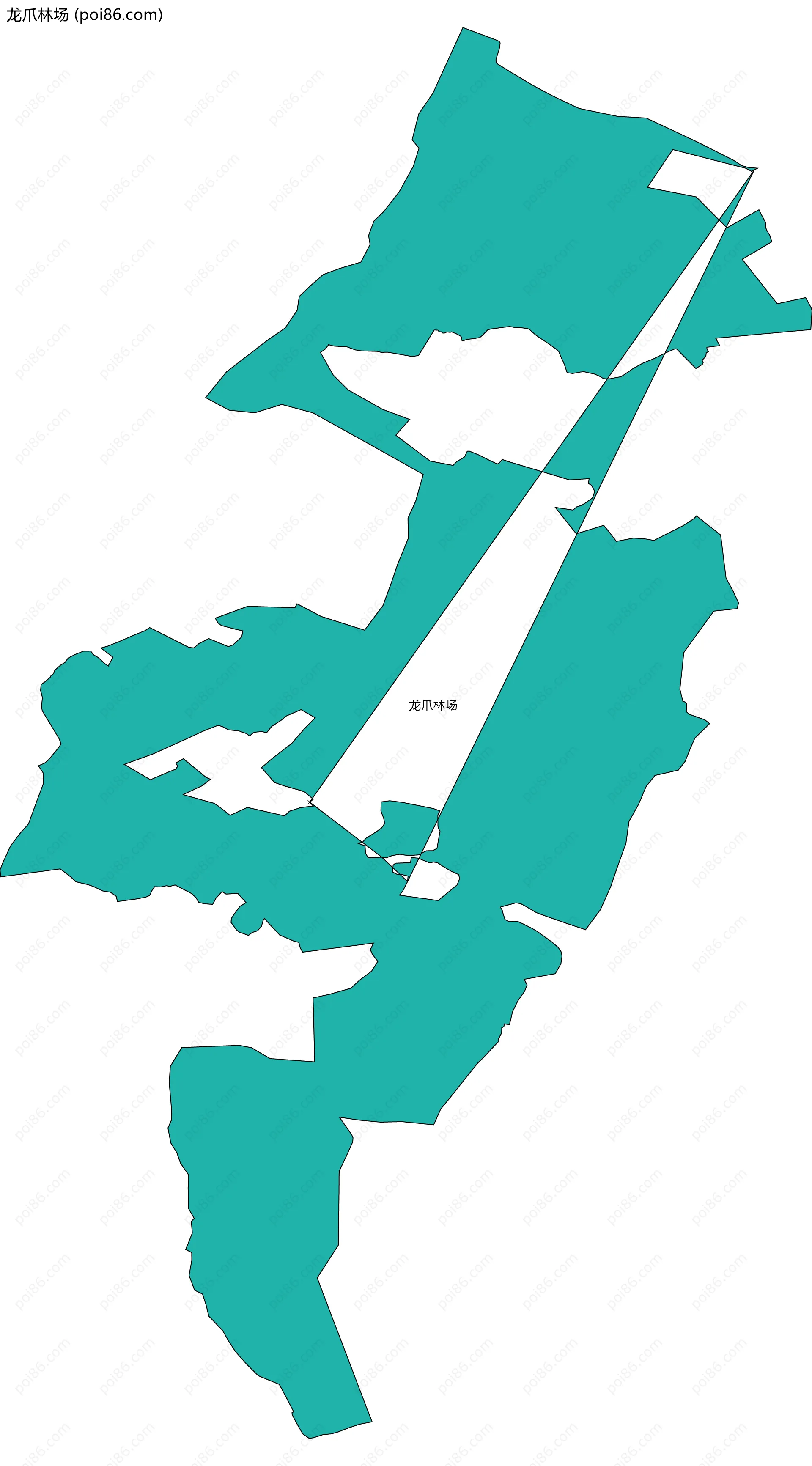 龙爪林场边界地图