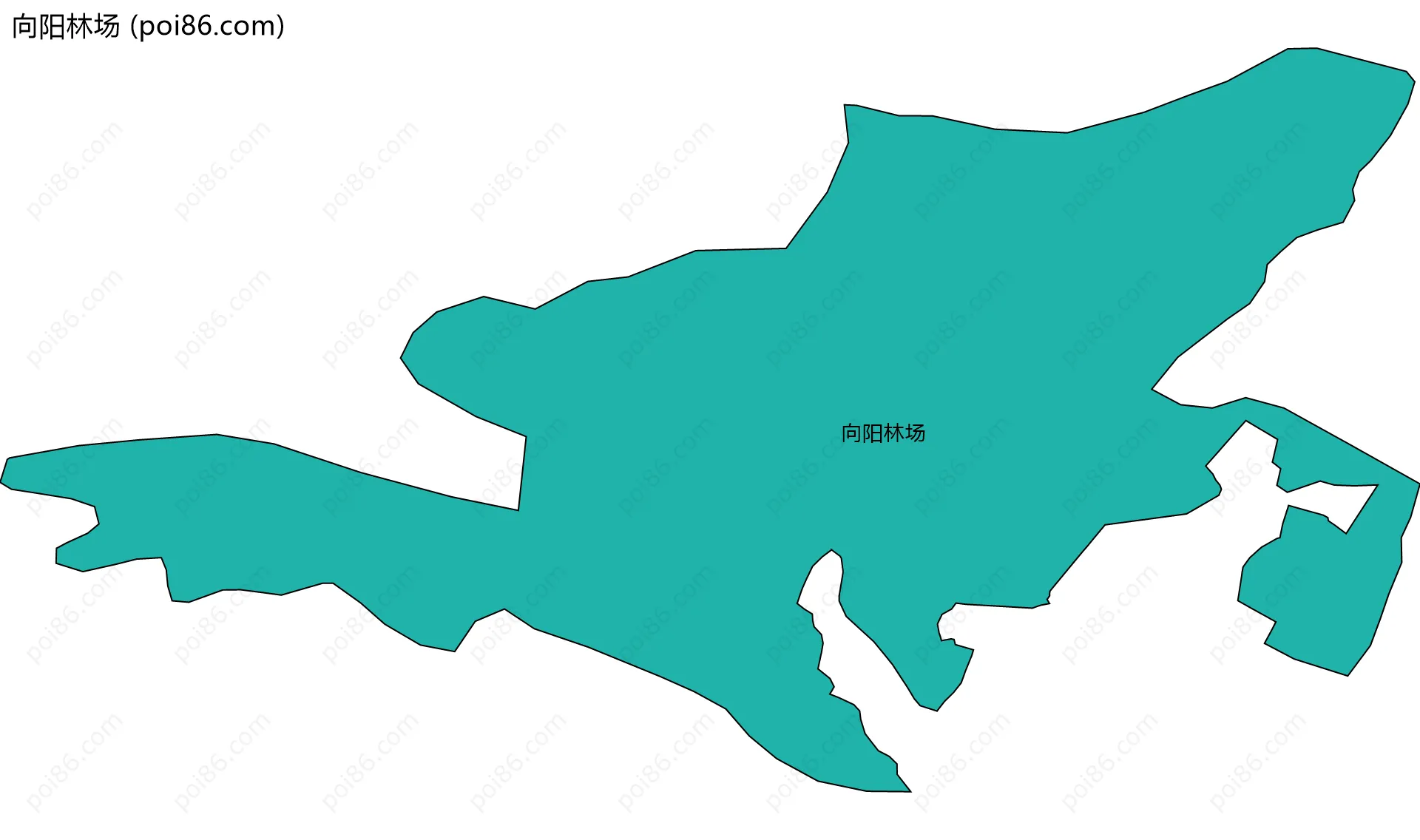 向阳林场边界地图