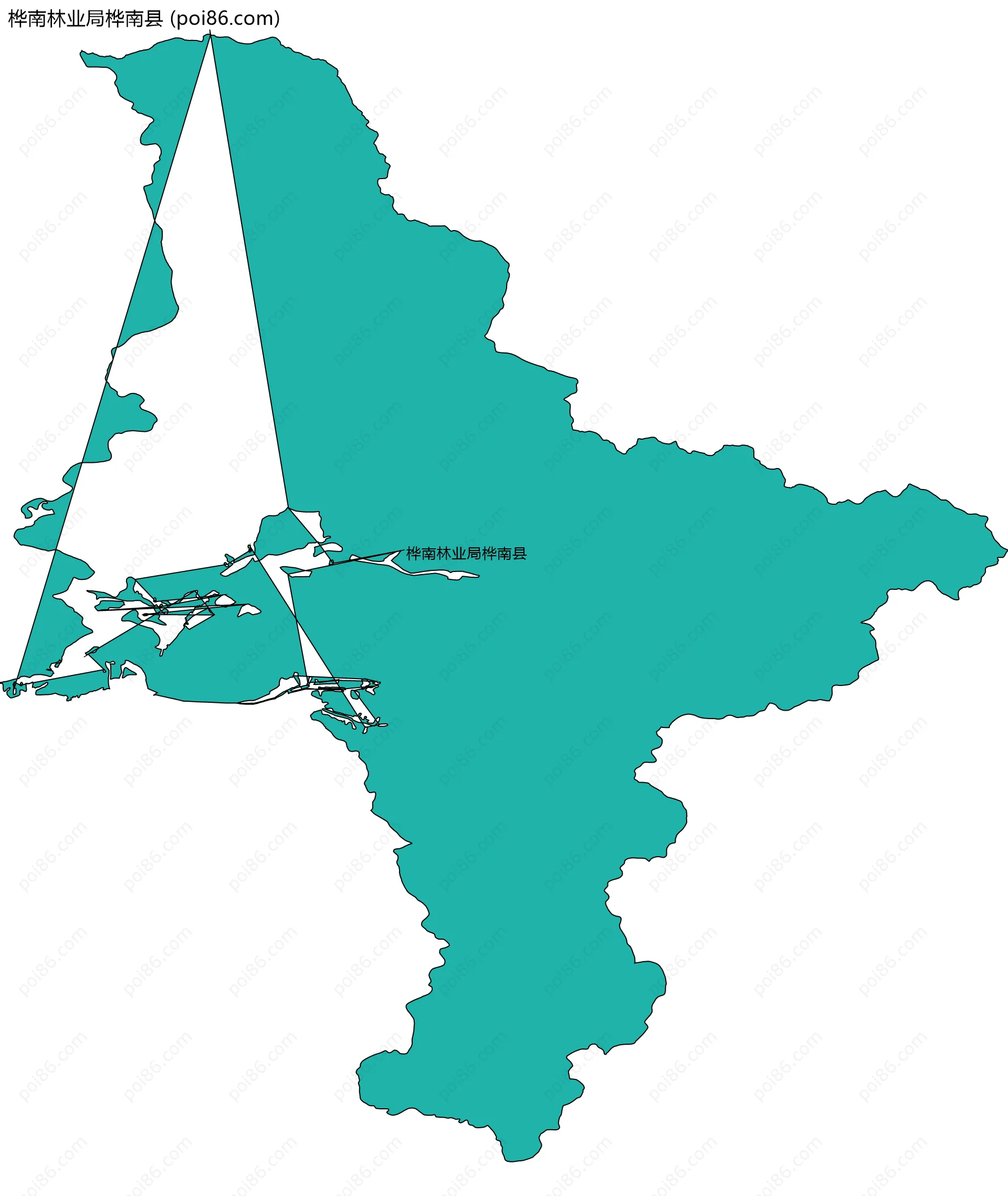 桦南林业局桦南县边界地图