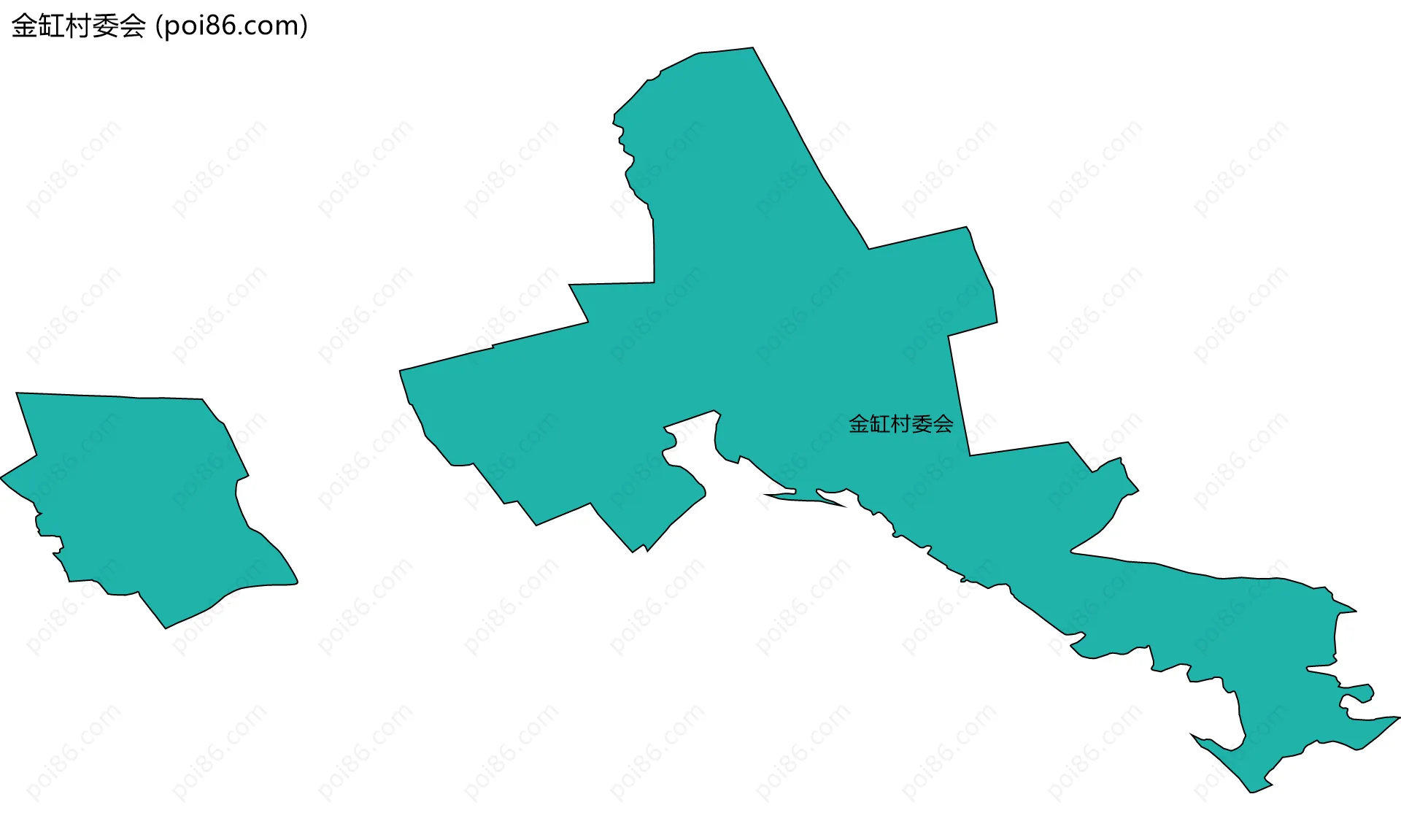 金缸村委会边界地图