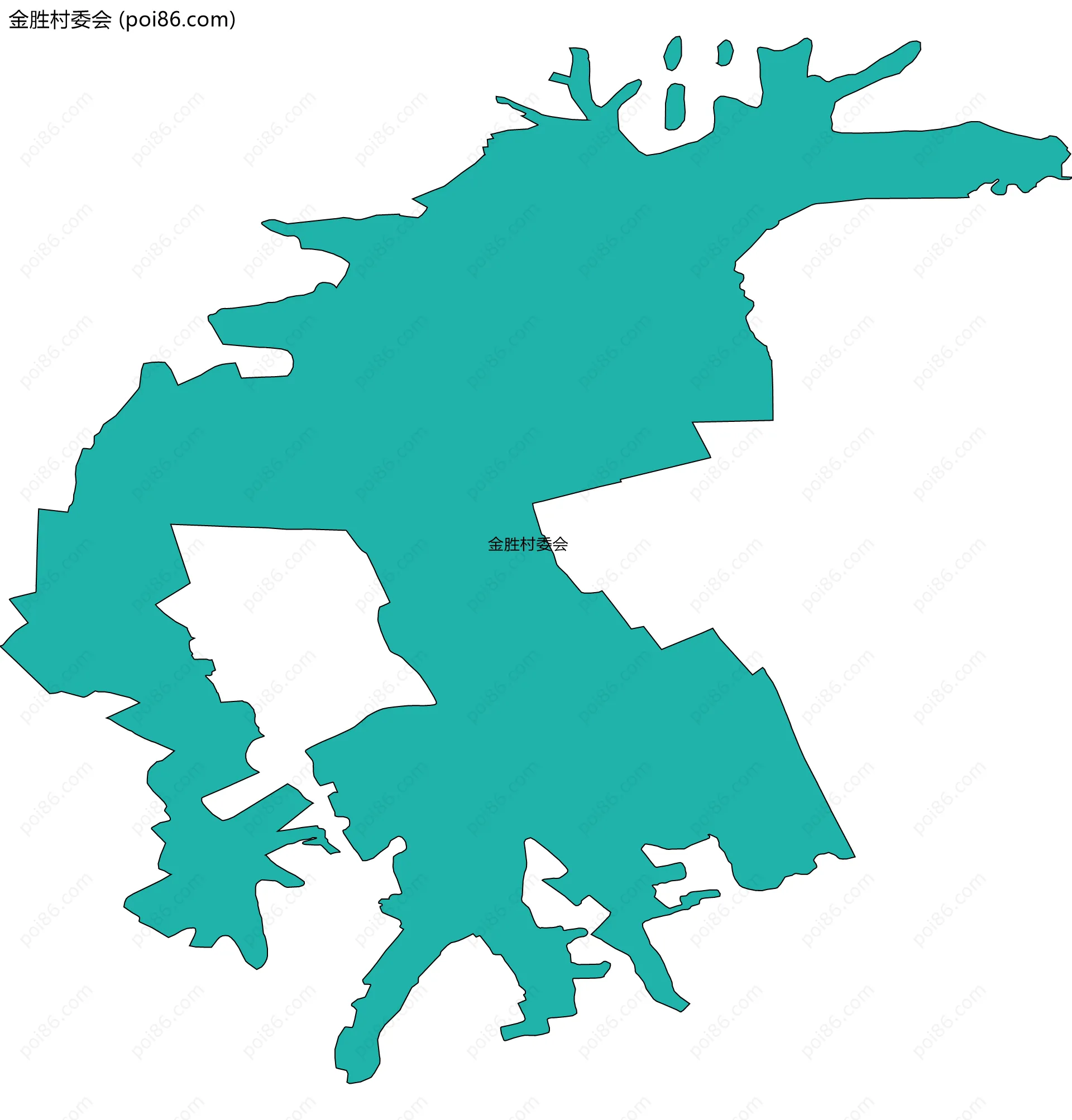 金胜村委会边界地图