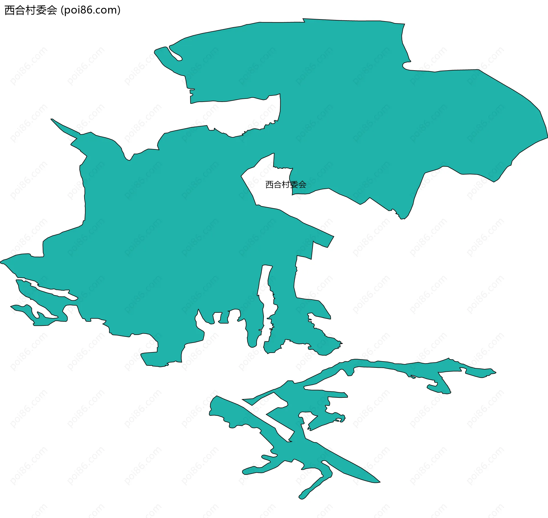 西合村委会边界地图