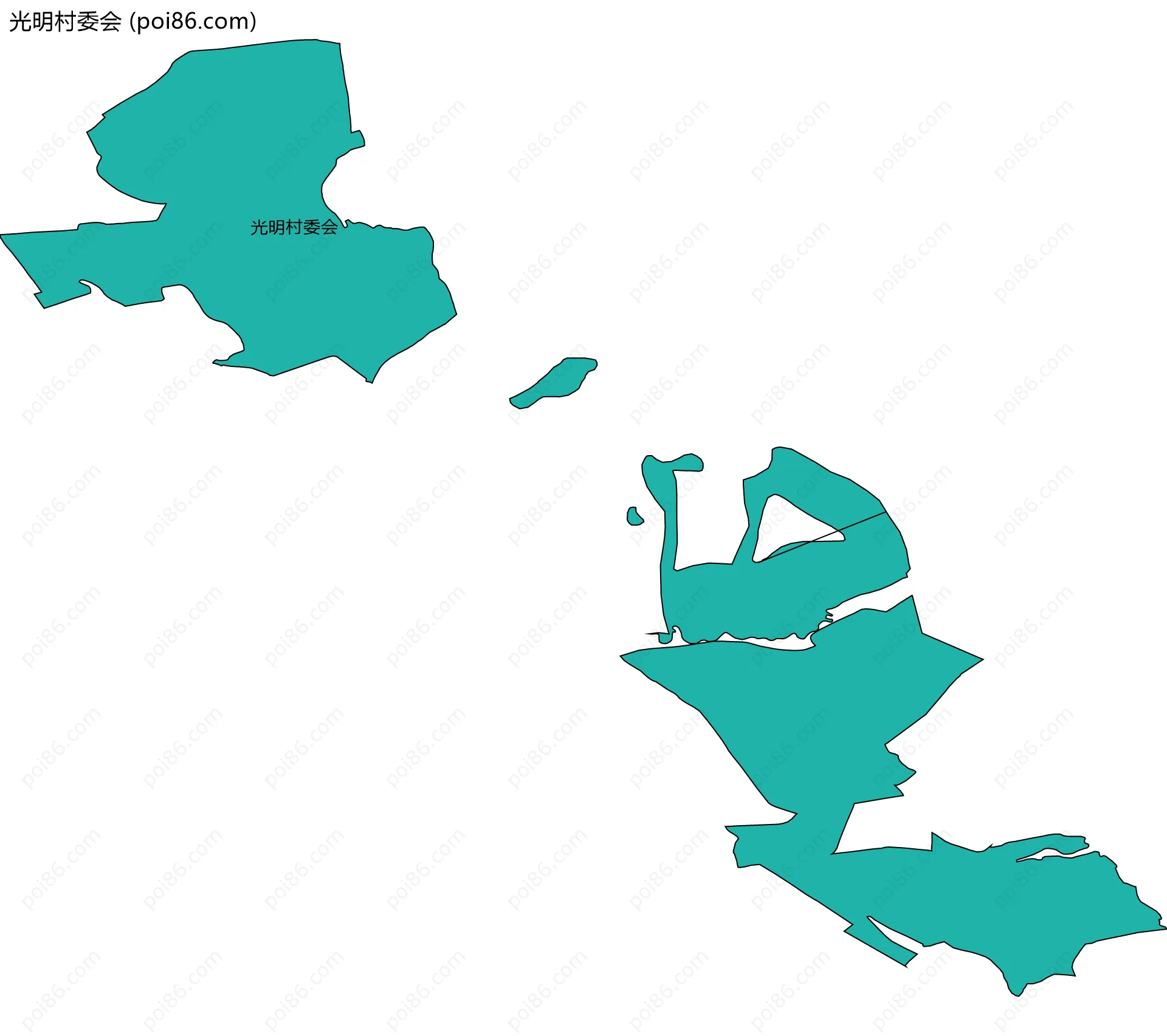 光明村委会边界地图