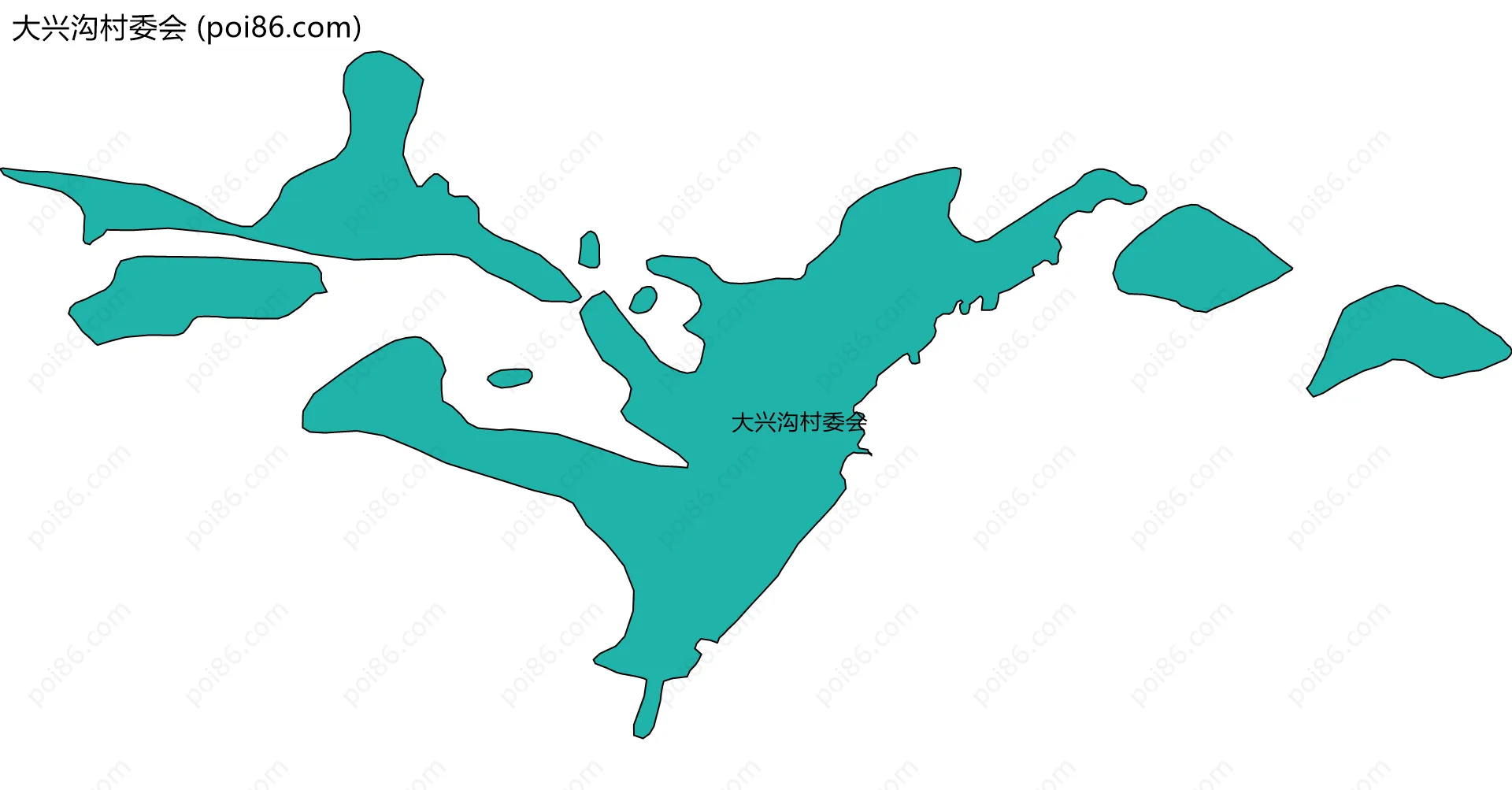 大兴沟村委会边界地图