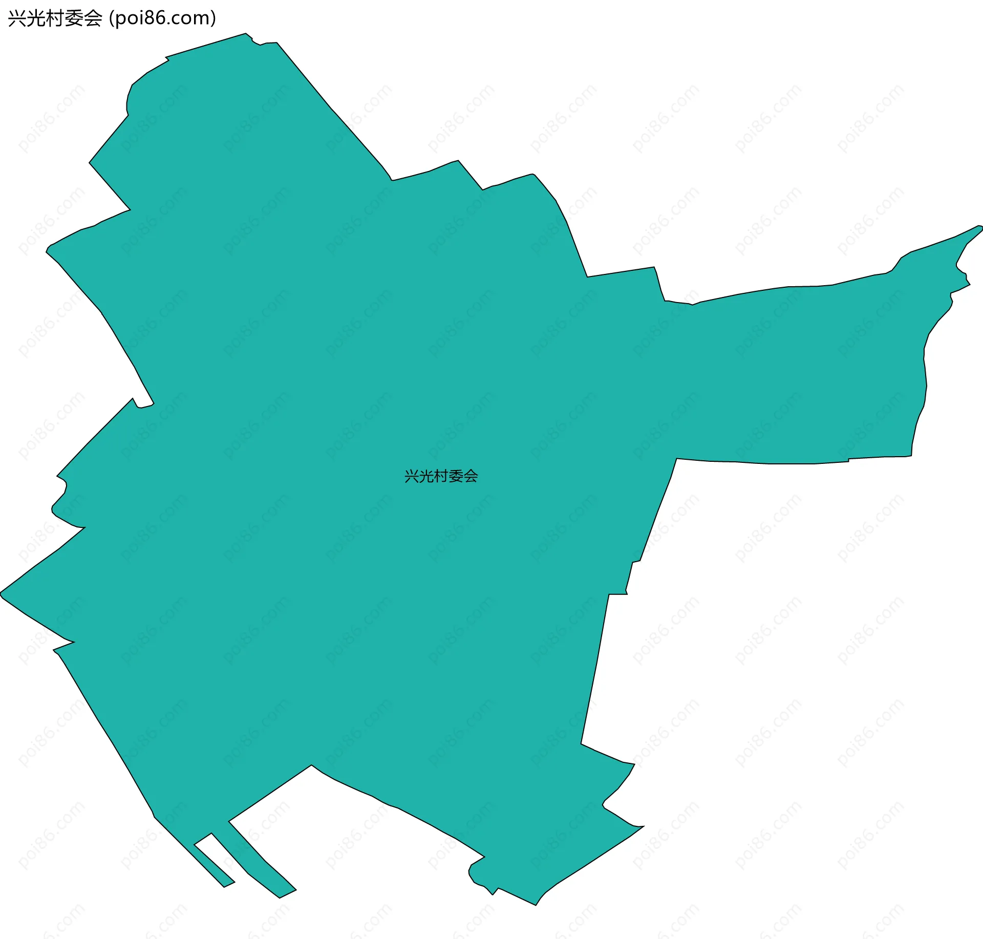 兴光村委会边界地图