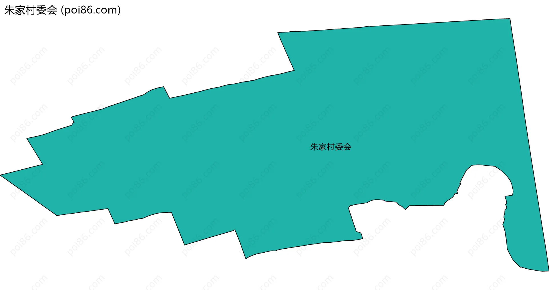 朱家村委会边界地图