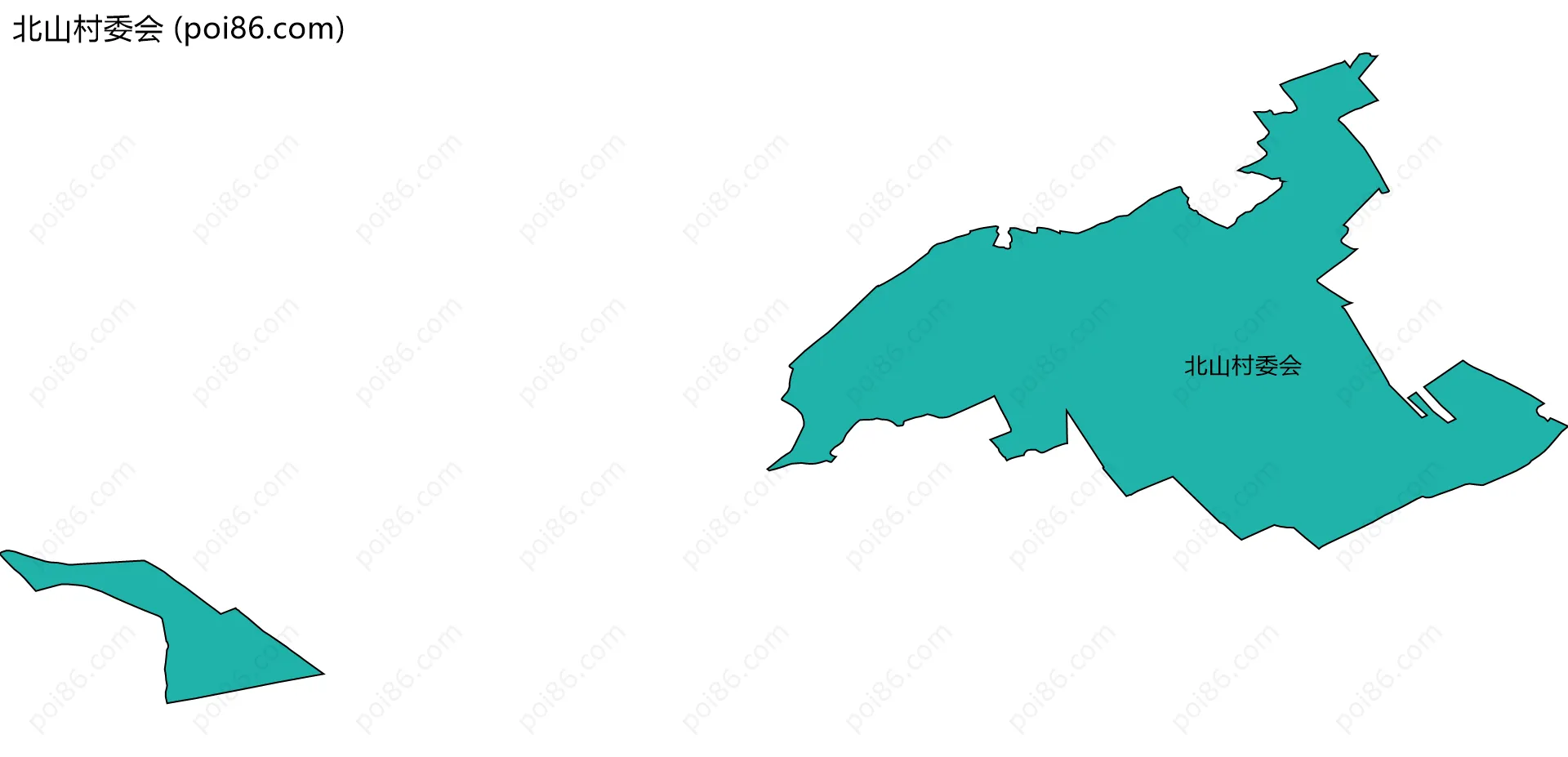 北山村委会边界地图