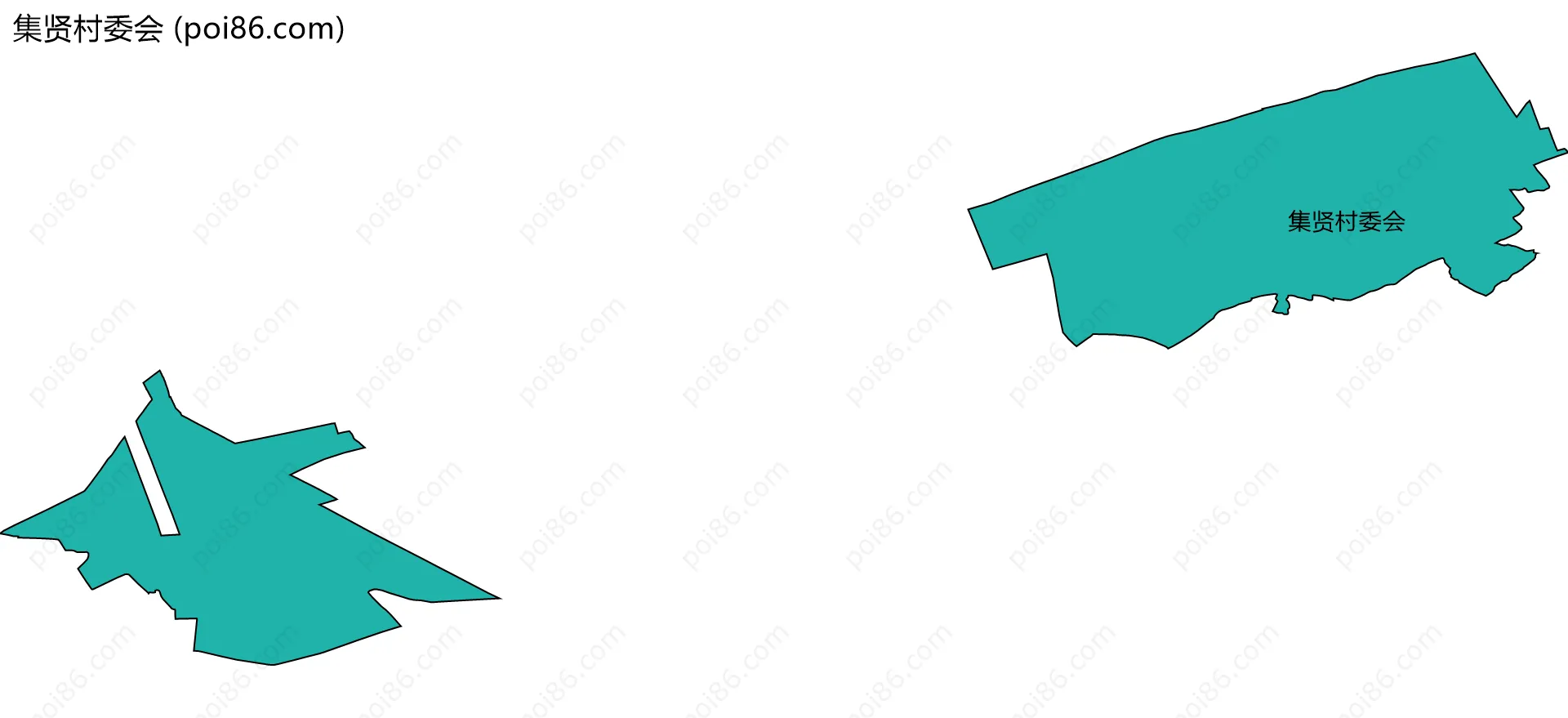 集贤村委会边界地图