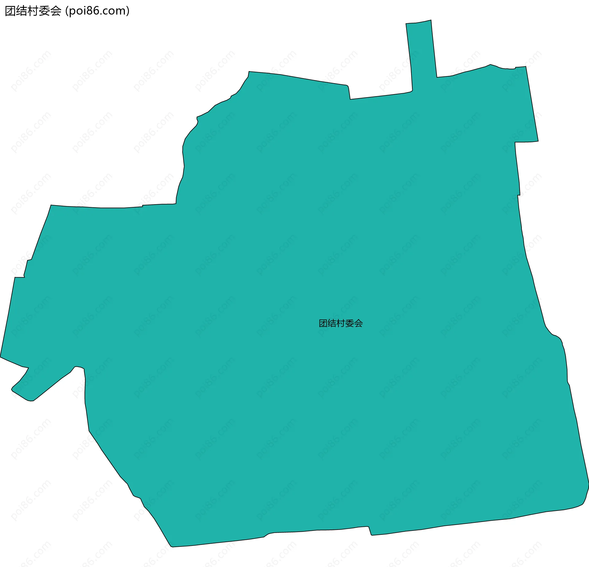 团结村委会边界地图