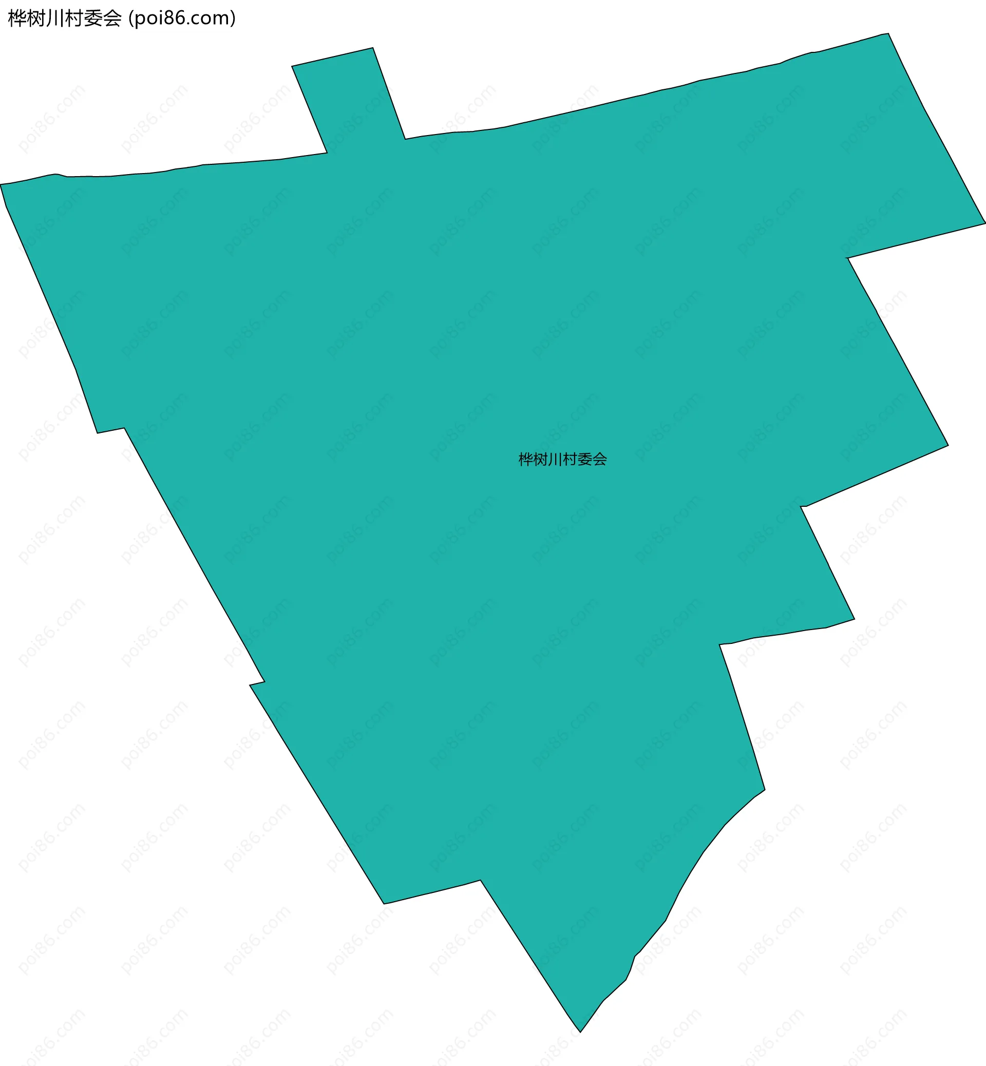 桦树川村委会边界地图