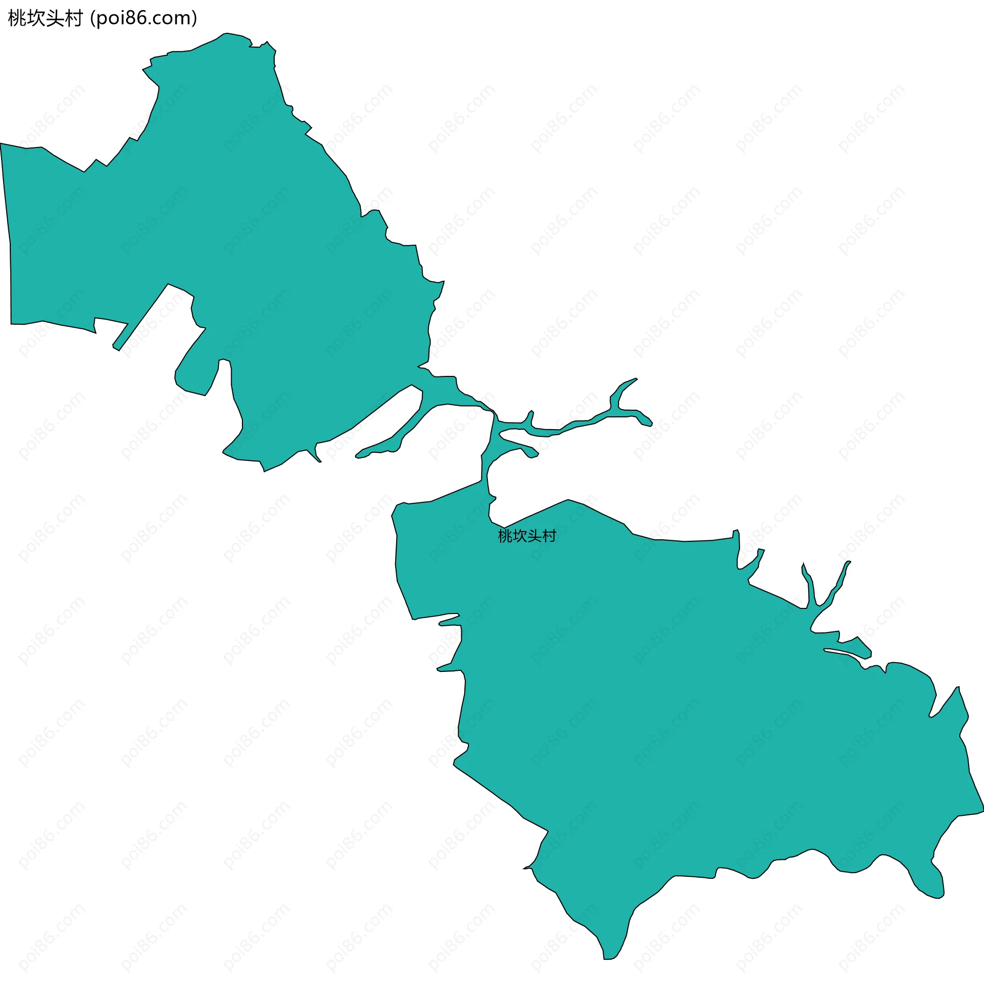 桃坎头村边界地图