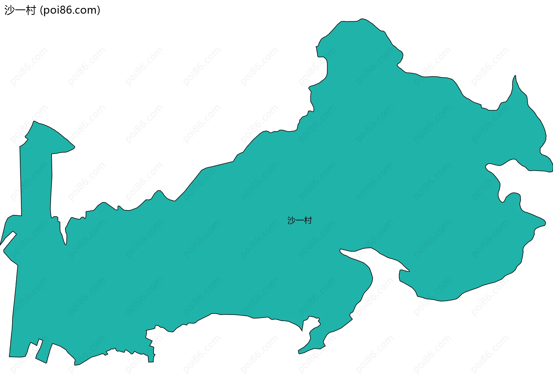 沙一村边界地图