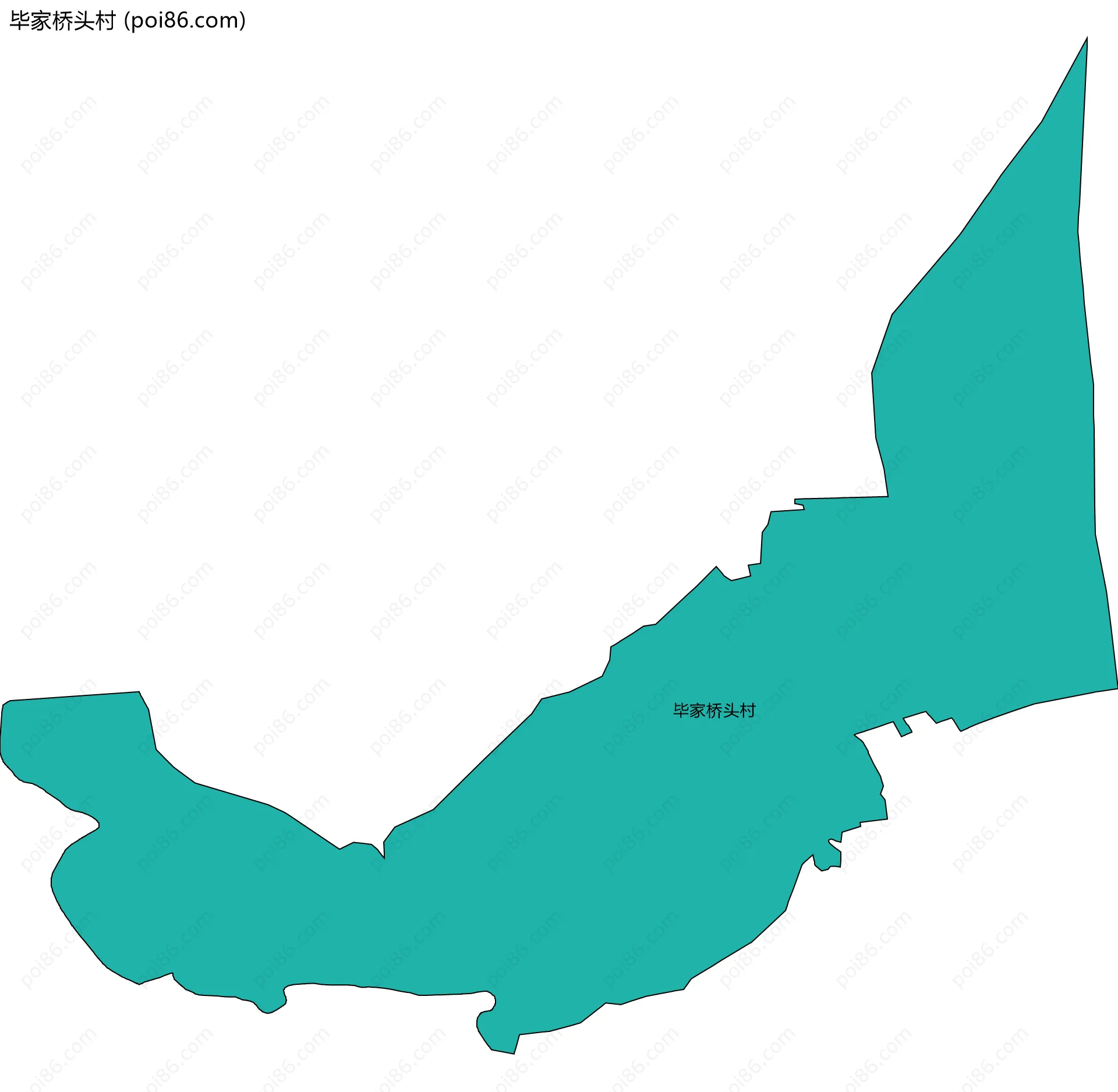 毕家桥头村边界地图