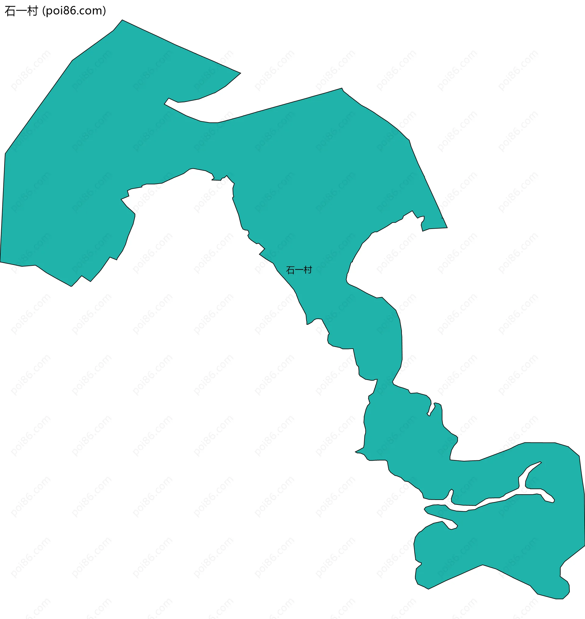 石一村边界地图