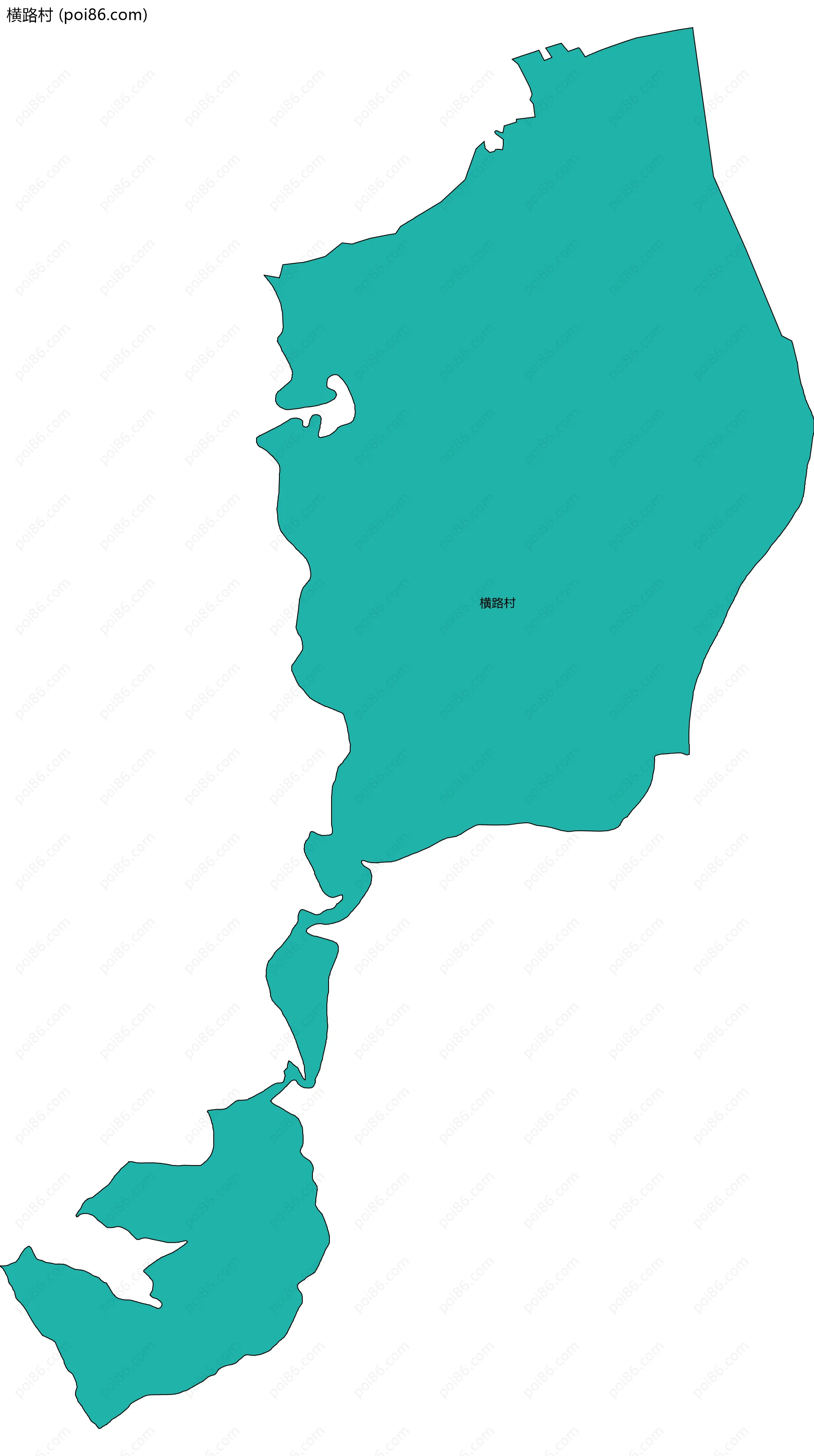 横路村边界地图