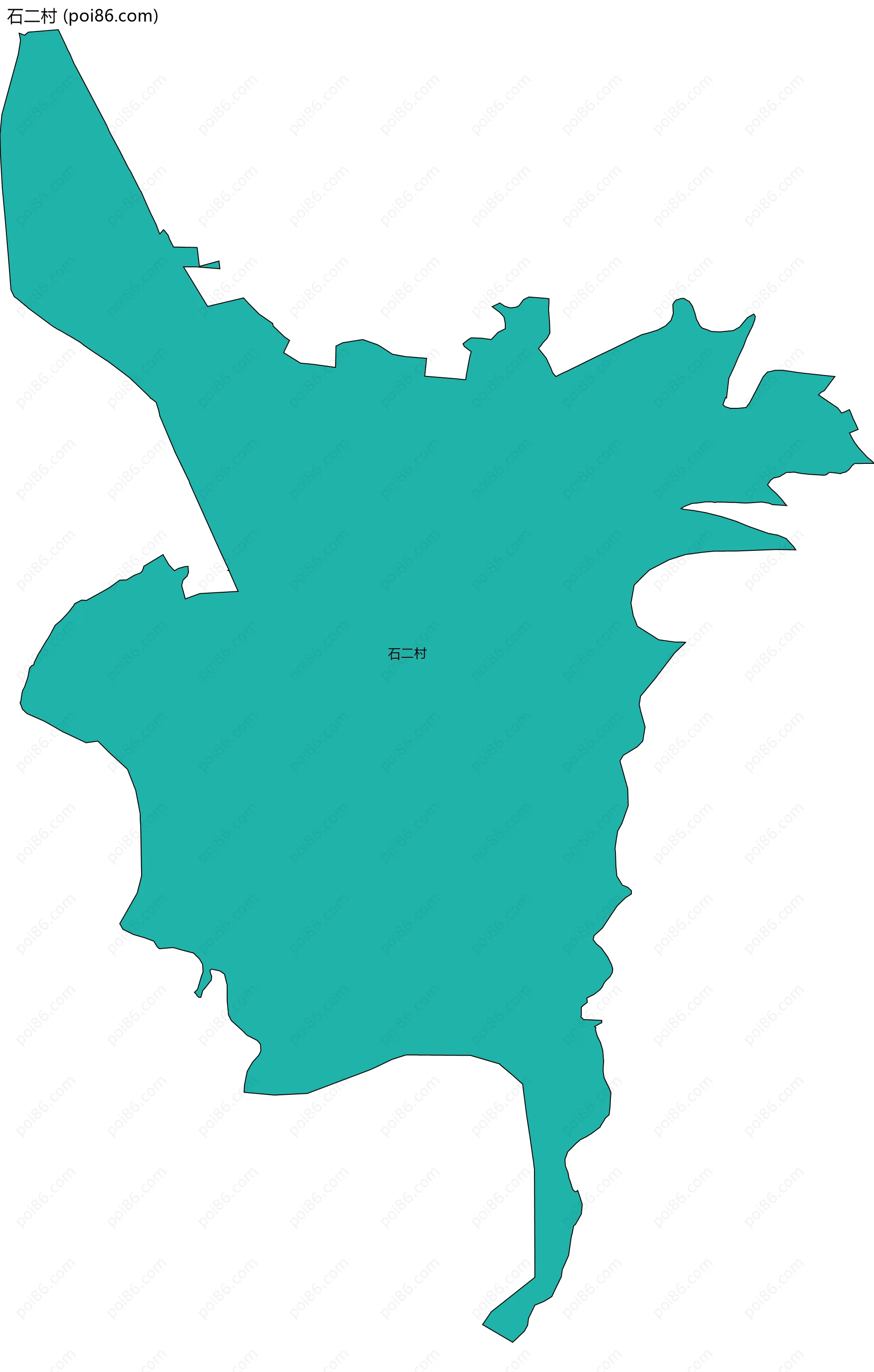 石二村边界地图