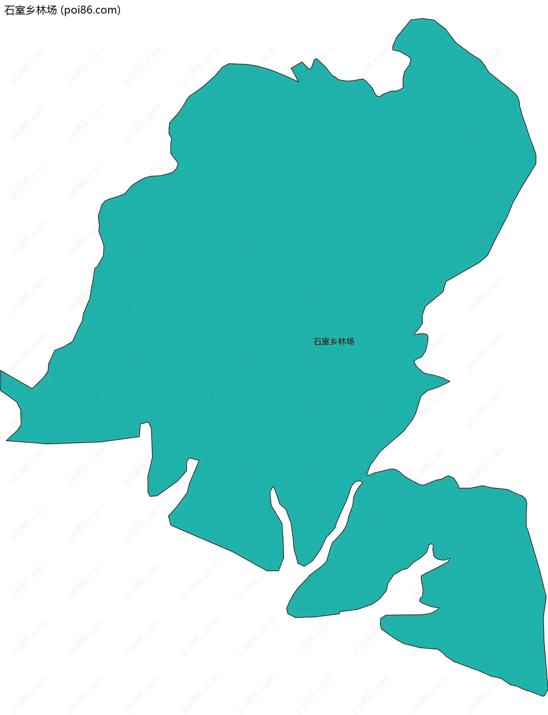 石室乡林场边界地图