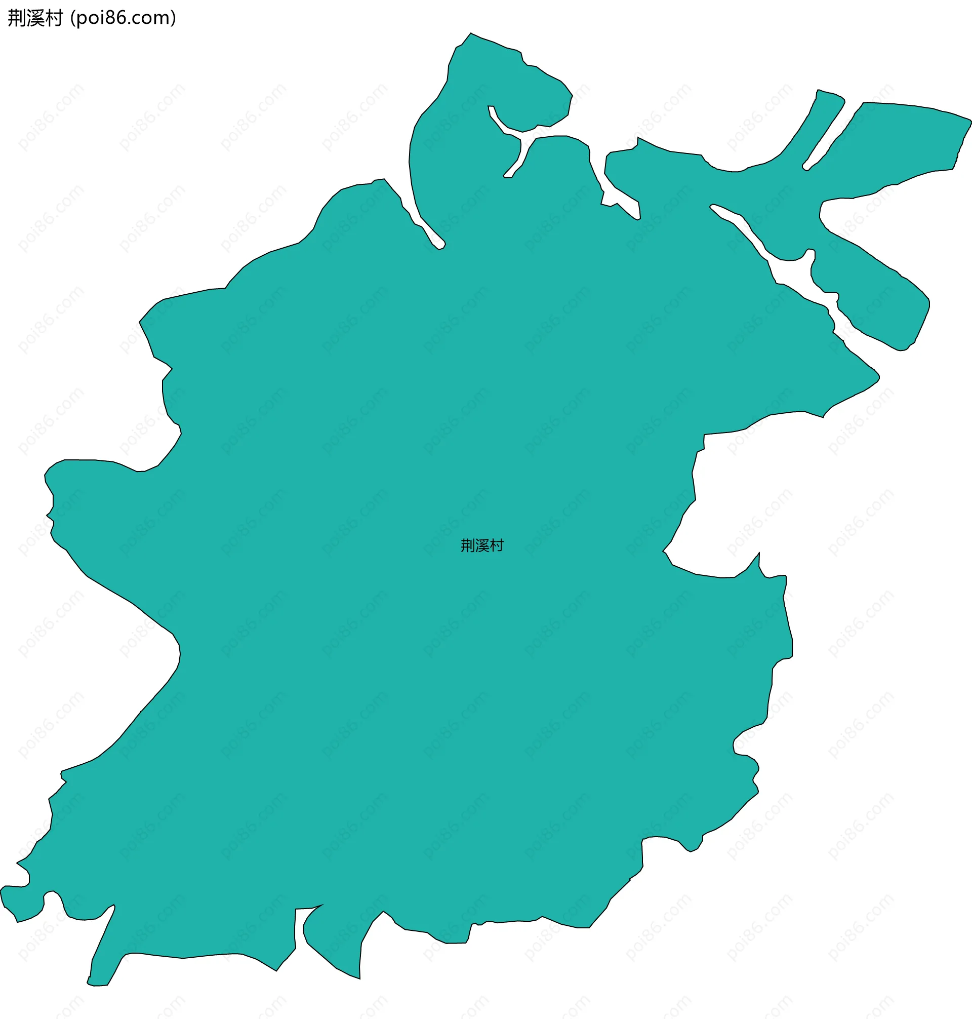 荆溪村边界地图