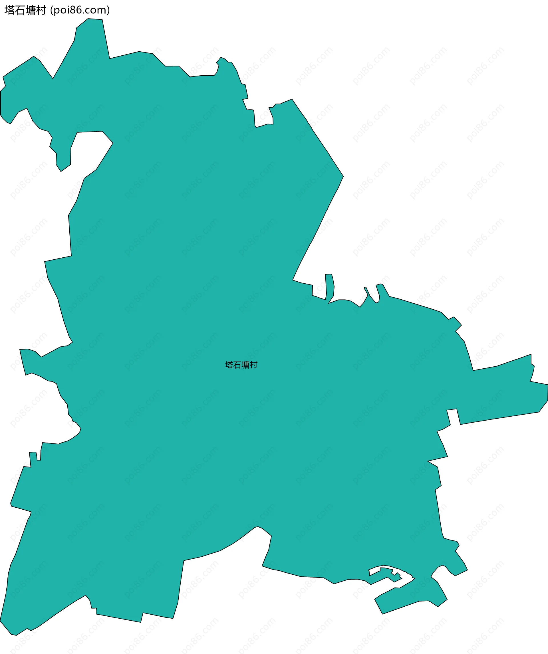 塔石塘村边界地图