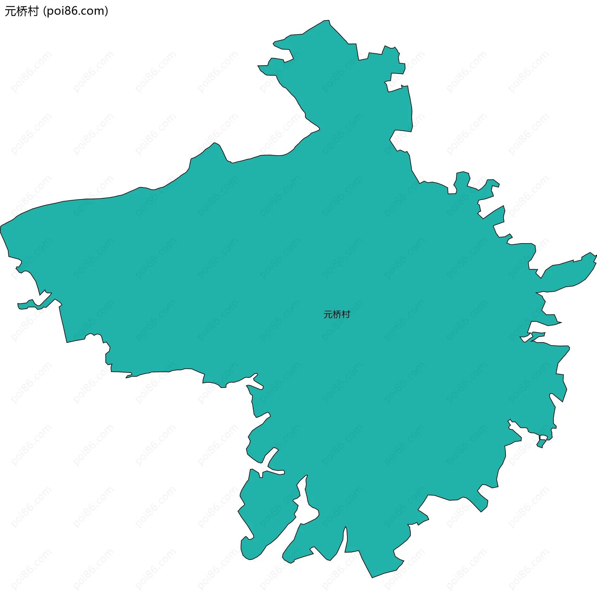 元桥村边界地图
