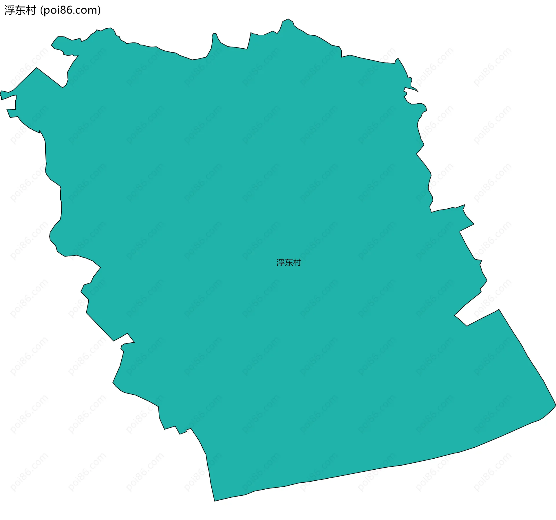 浮东村边界地图
