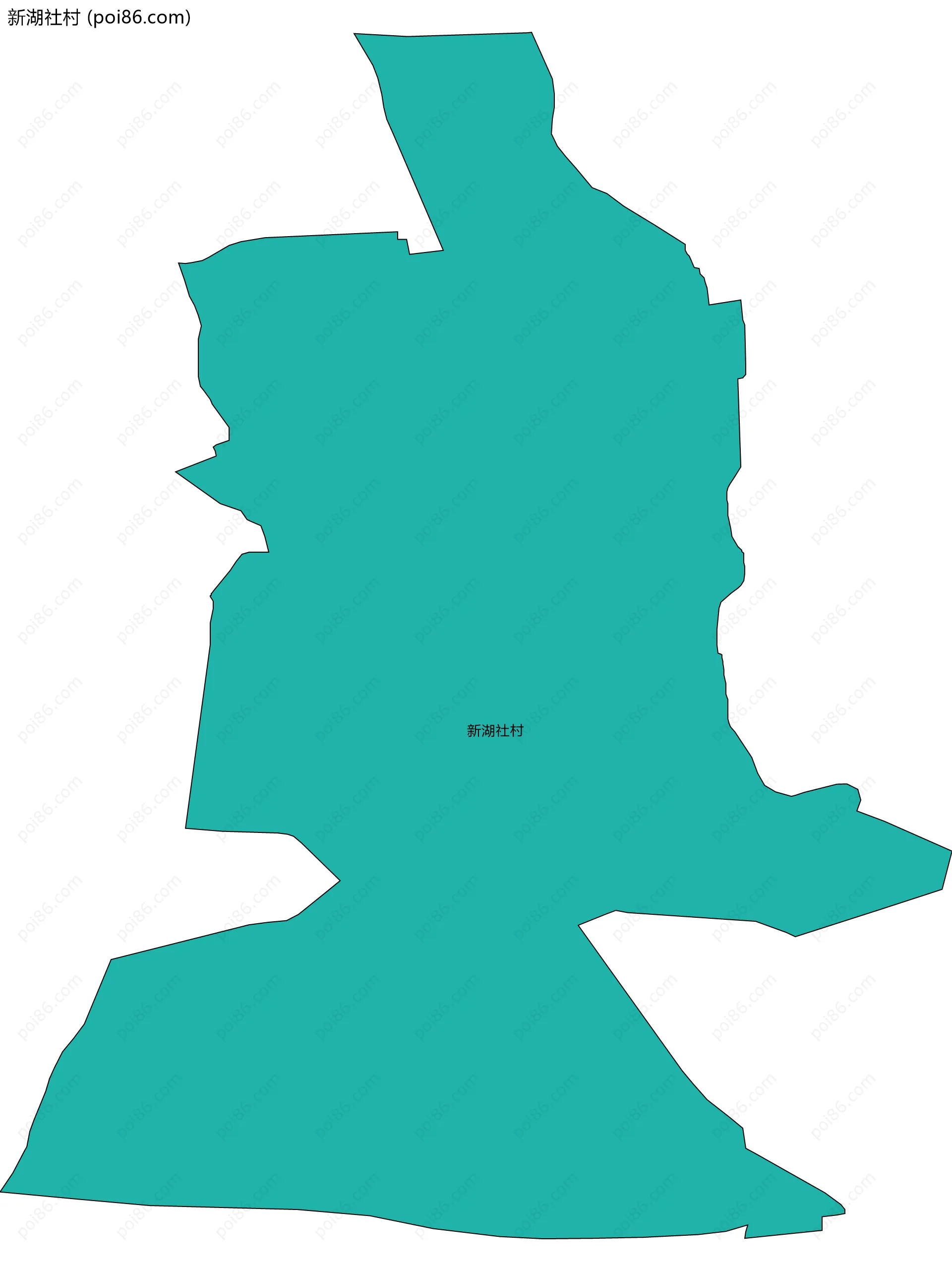 新湖社村边界地图