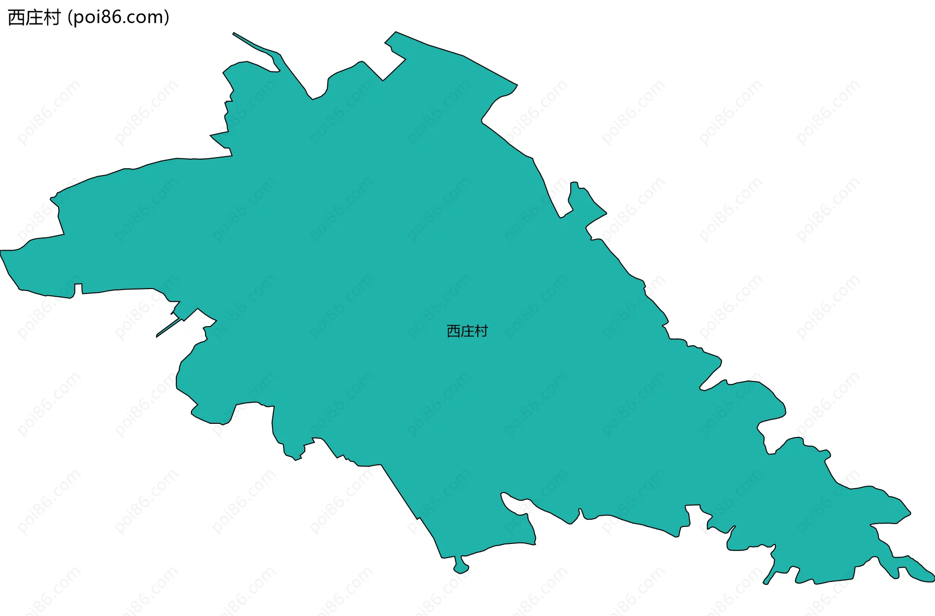 西庄村边界地图