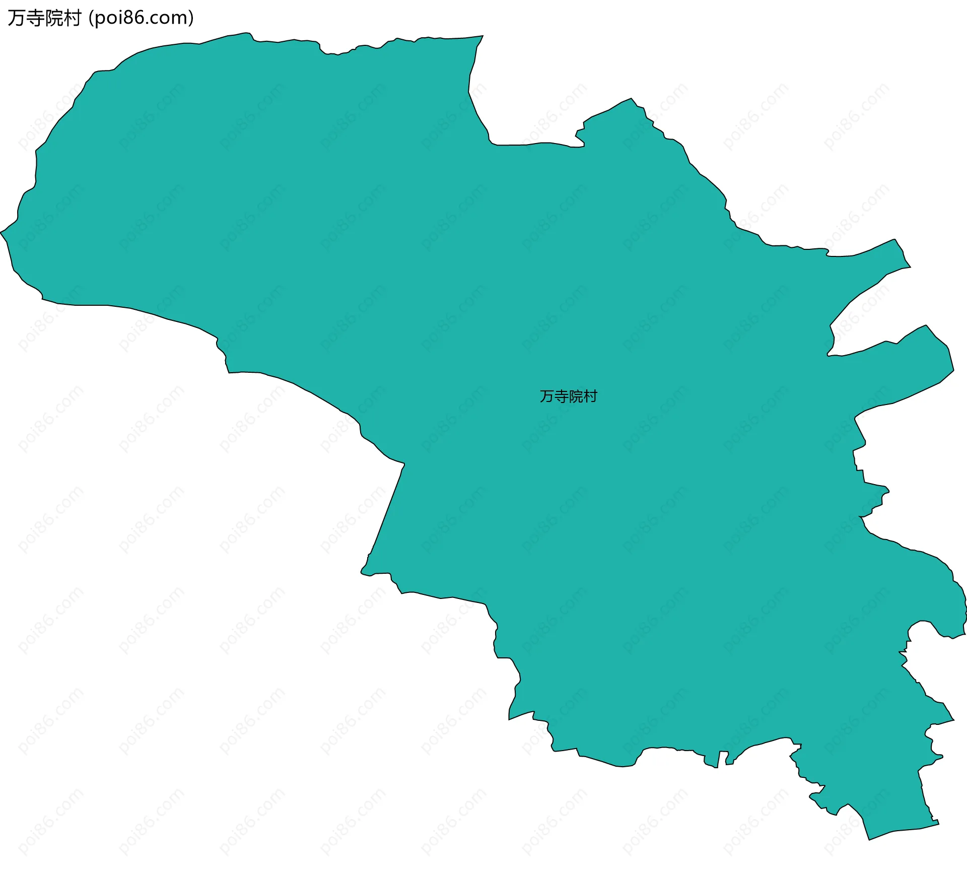 万寺院村边界地图