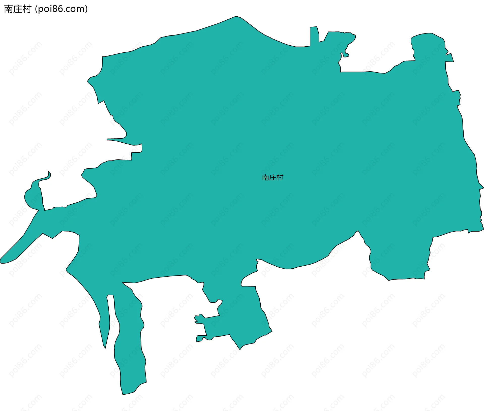 南庄村边界地图