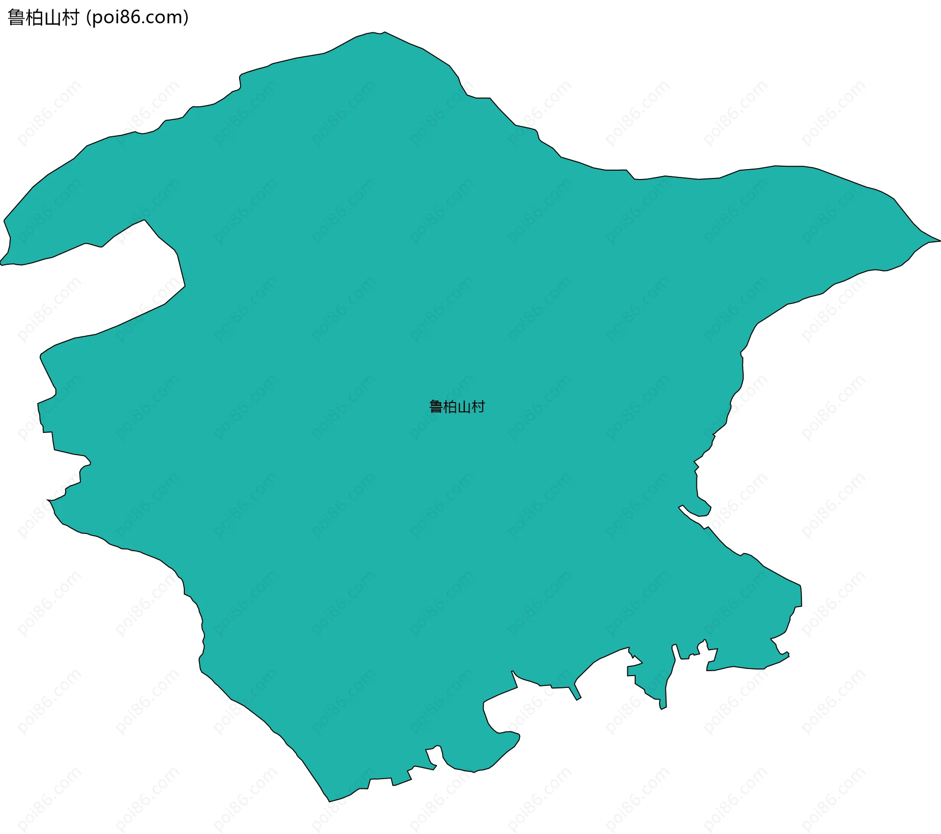 鲁柏山村边界地图