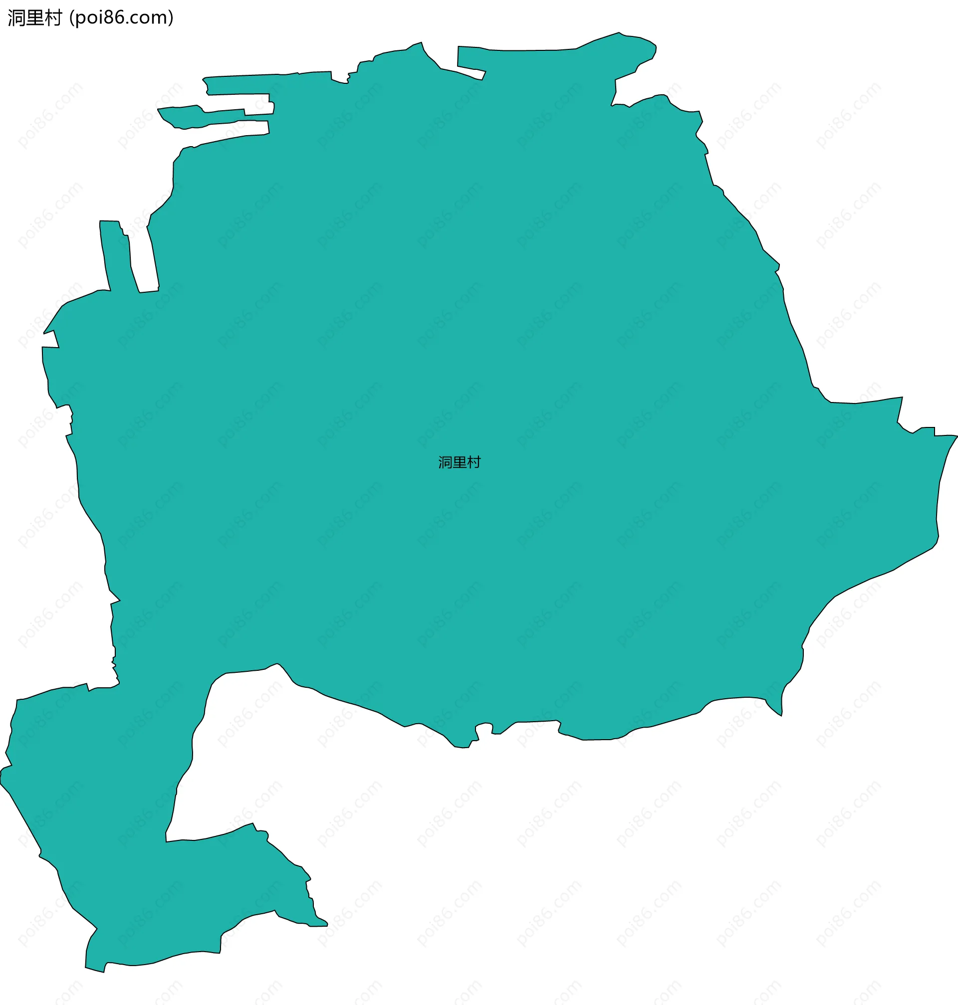 洞里村边界地图