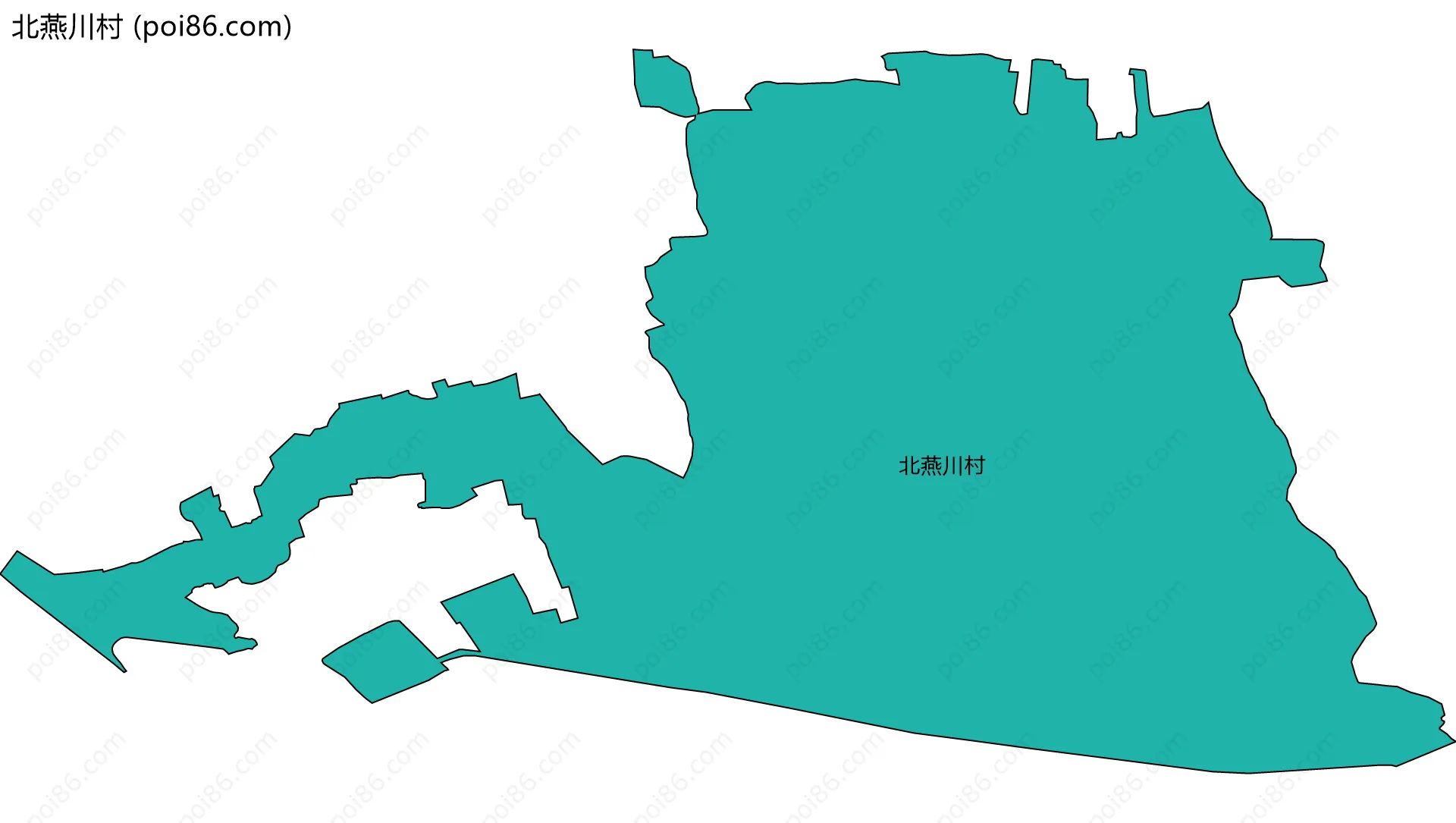 北燕川村边界地图