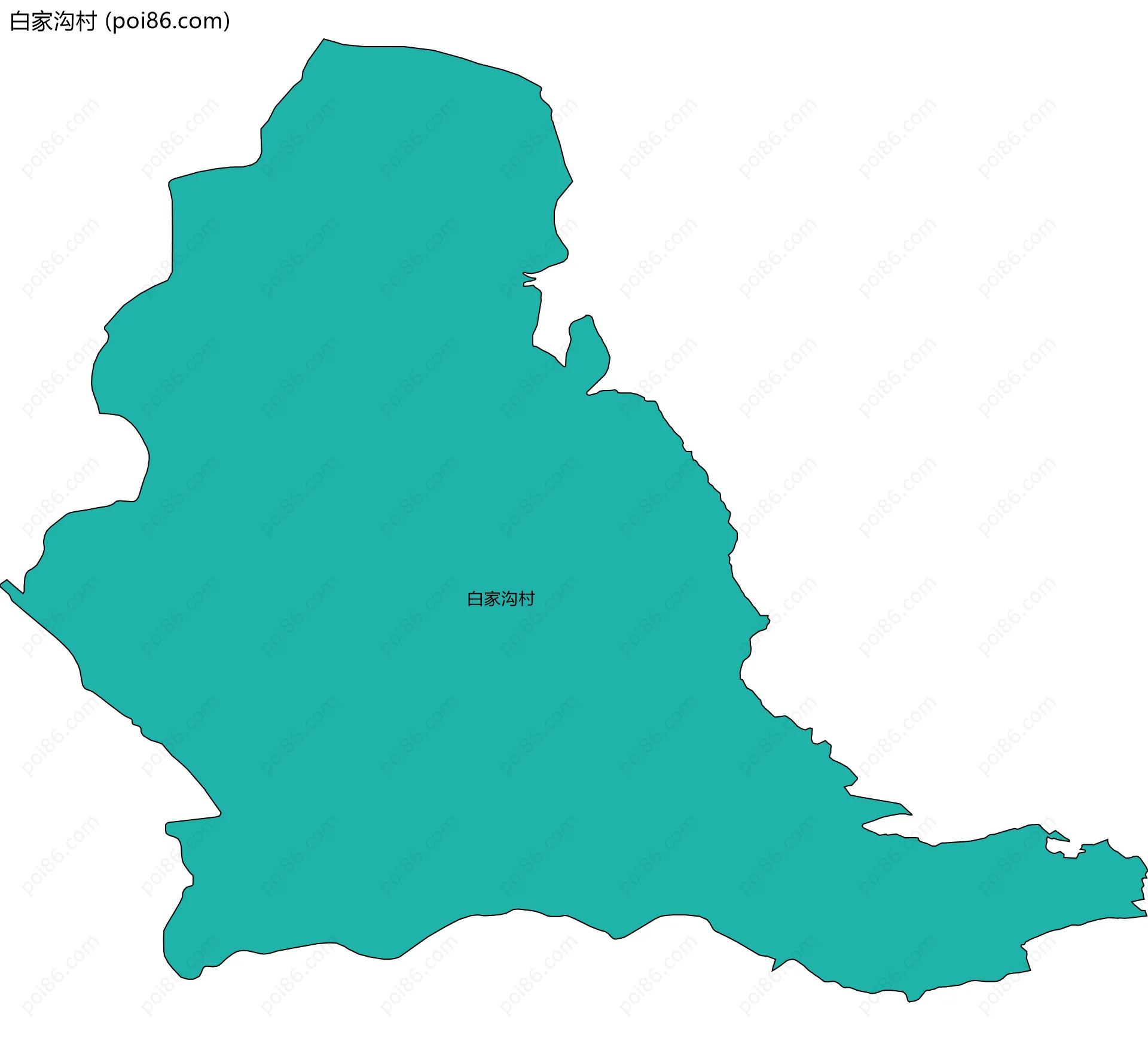 白家沟村边界地图