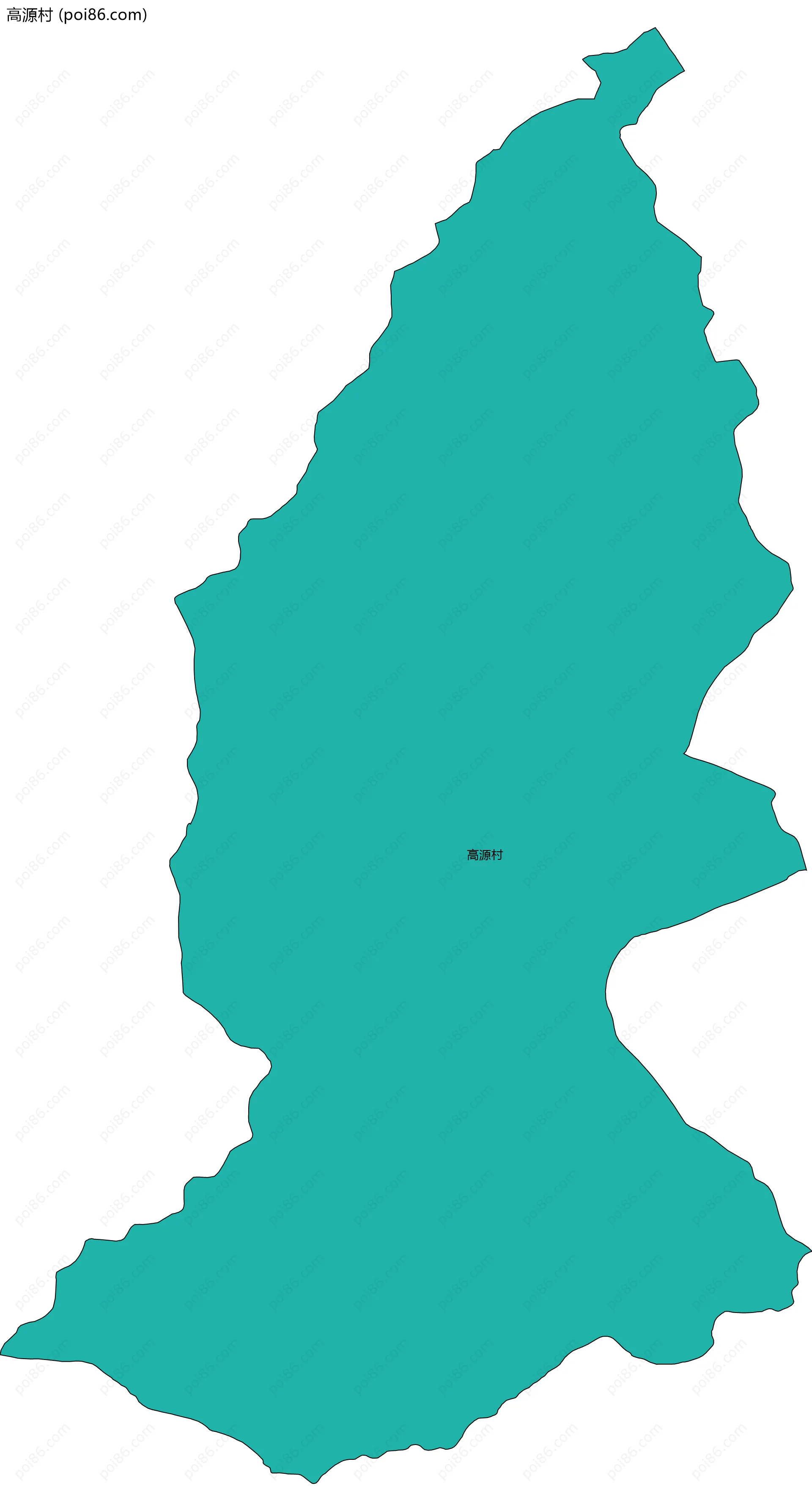 高源村边界地图