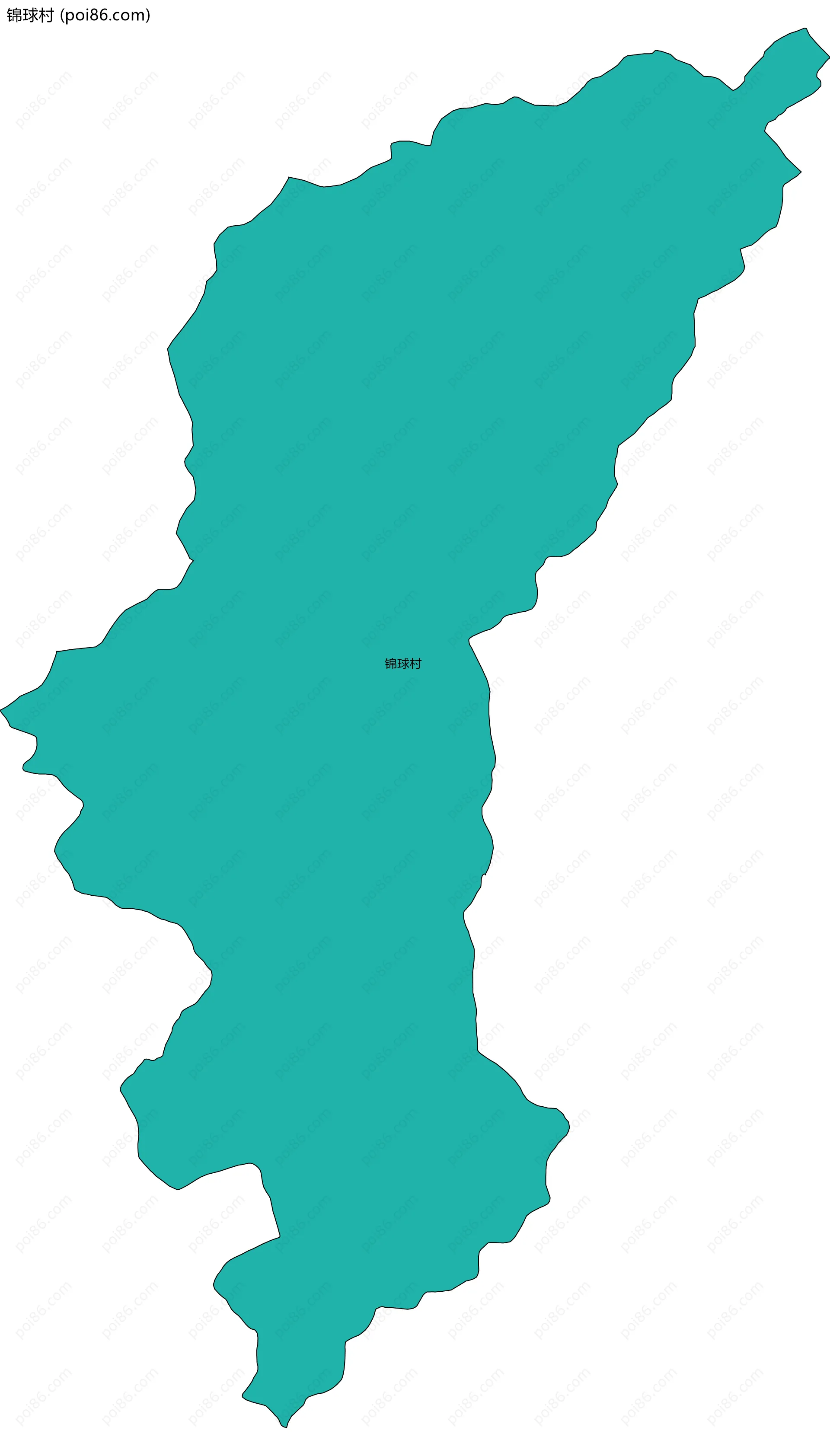 锦球村边界地图