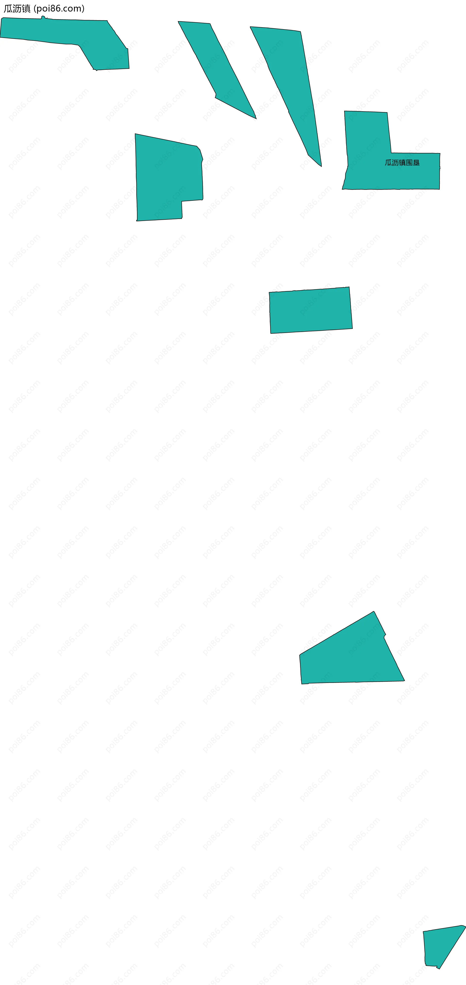 瓜沥镇边界地图(五级行政区划)
