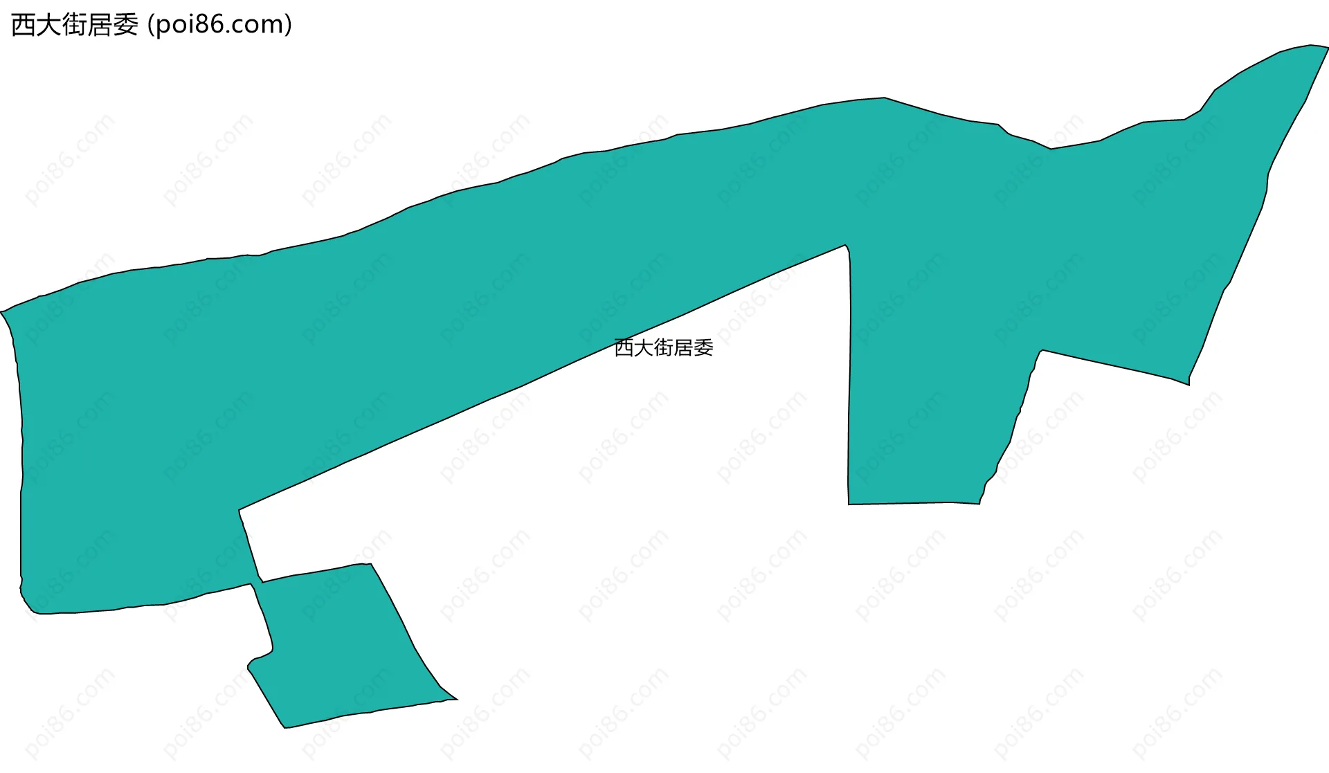西大街居委边界地图