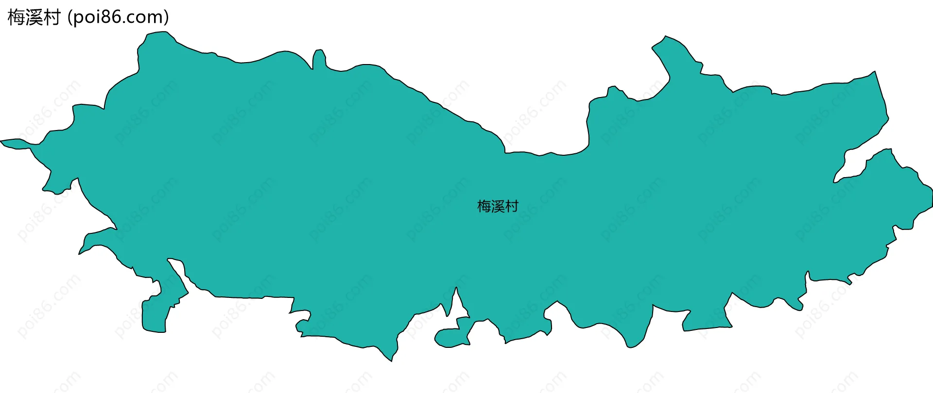 梅溪村边界地图