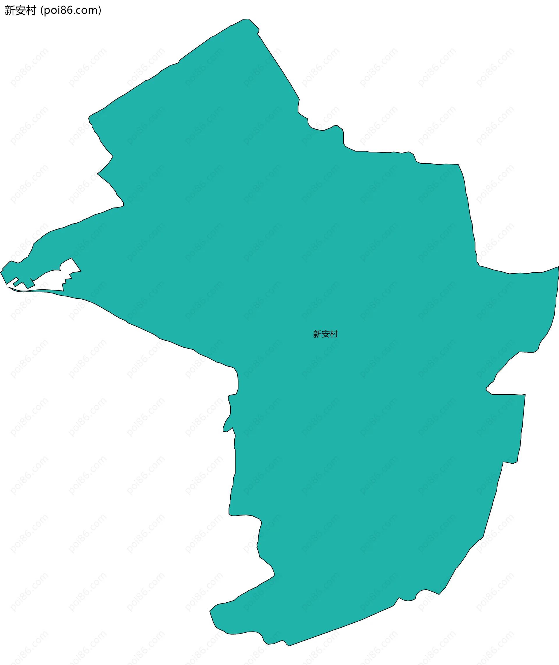 新安村边界地图