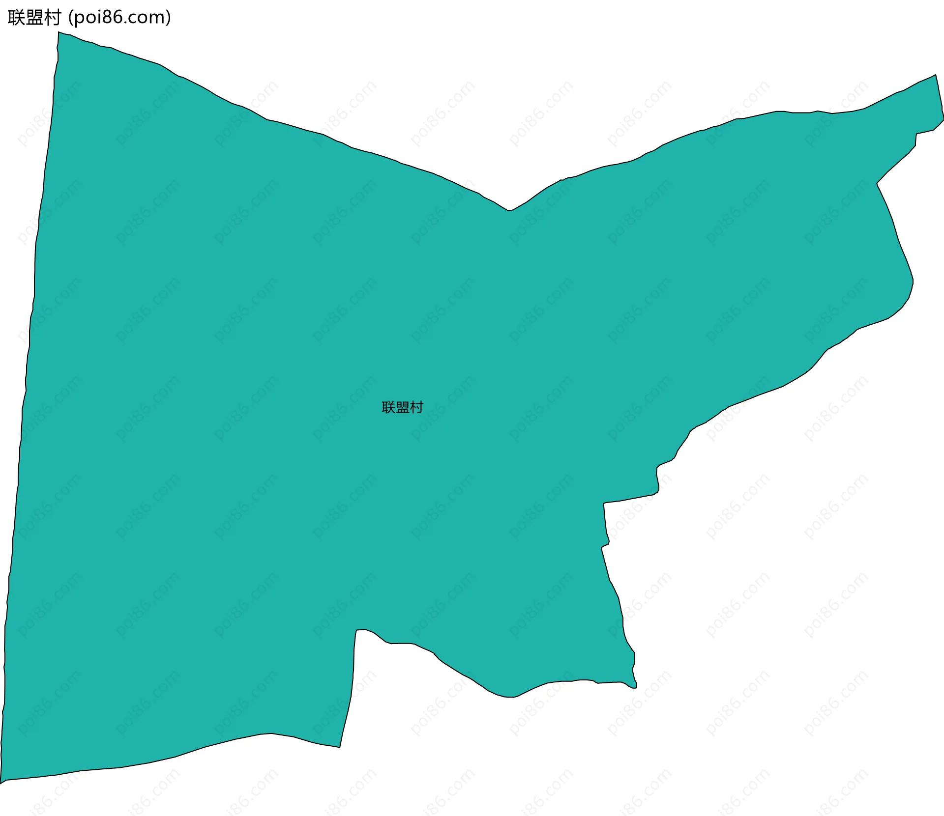 联盟村边界地图