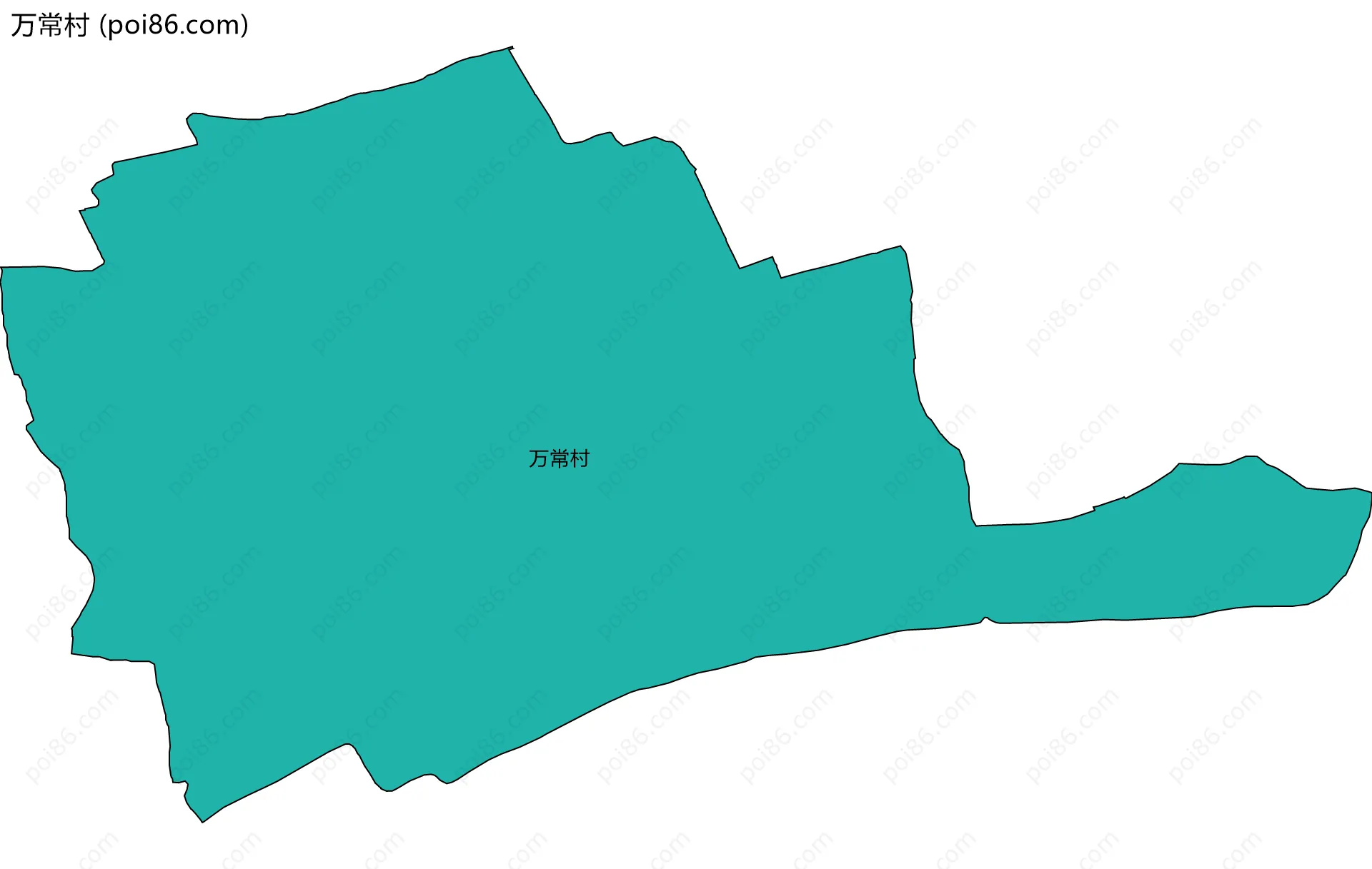 万常村边界地图