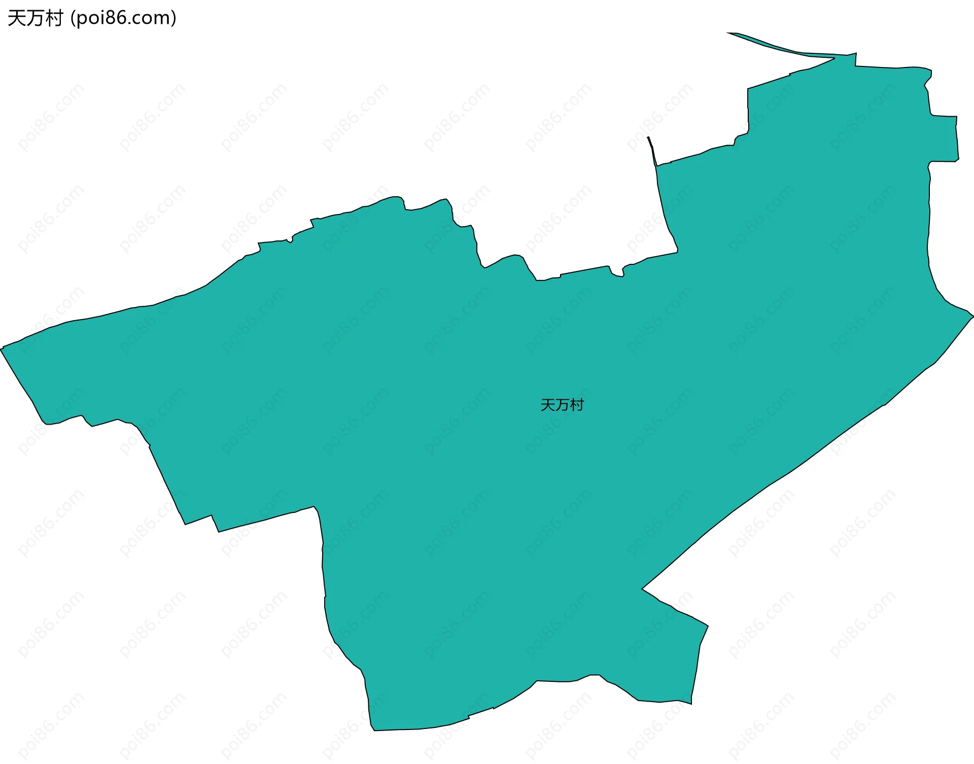 天万村边界地图