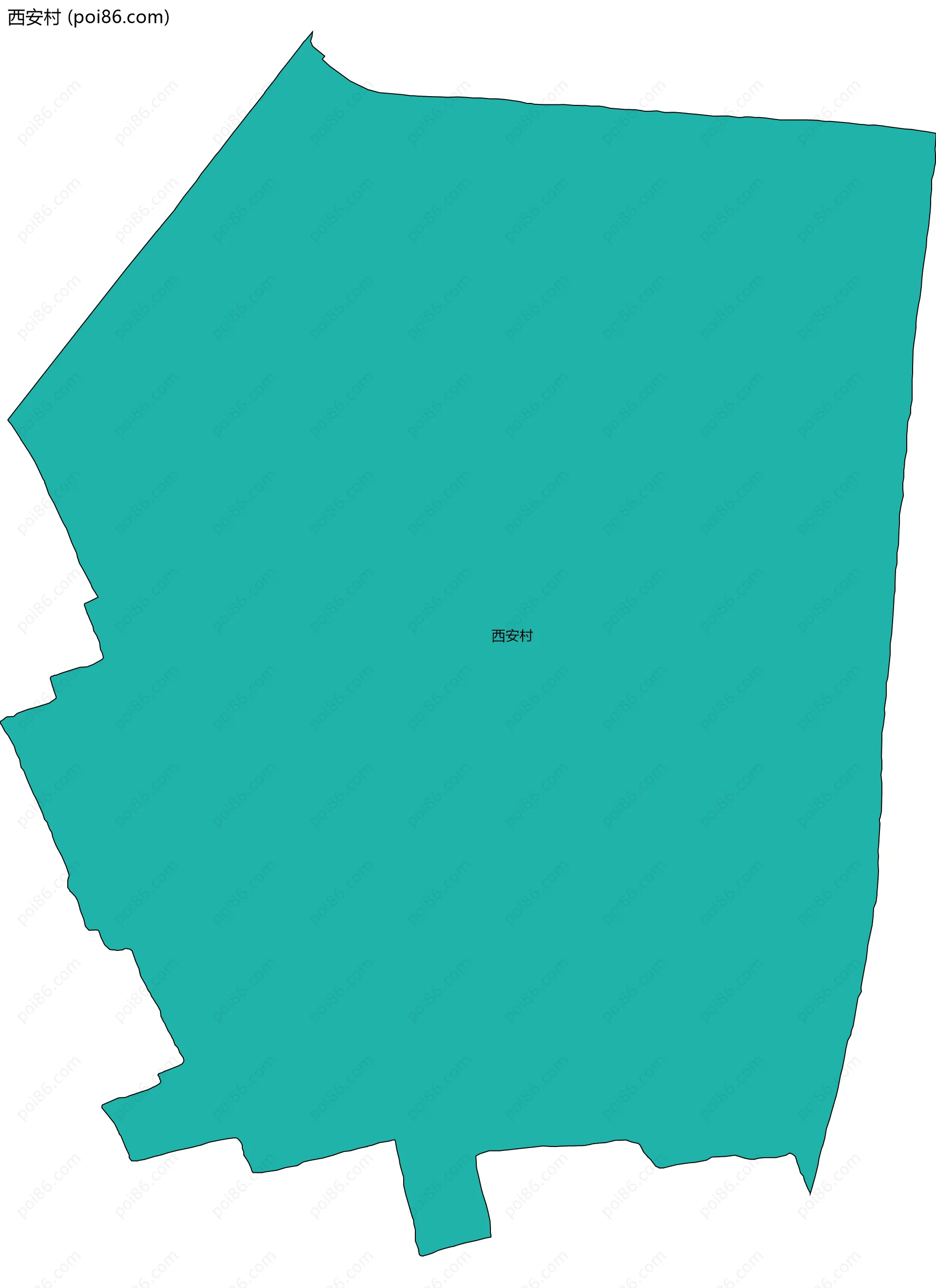 西安村边界地图